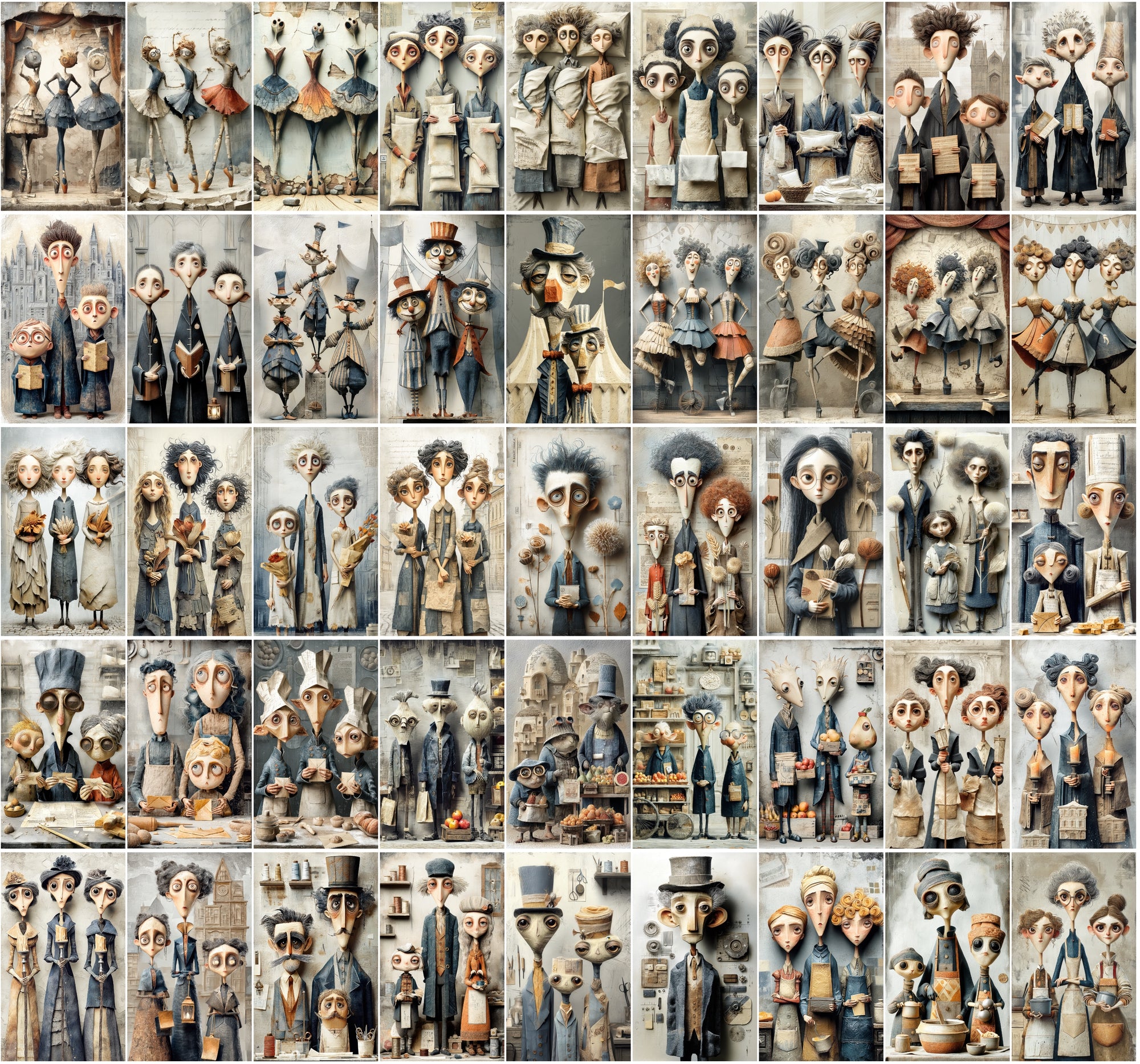 590 Gothic Carnival Portraits Mega Bundle