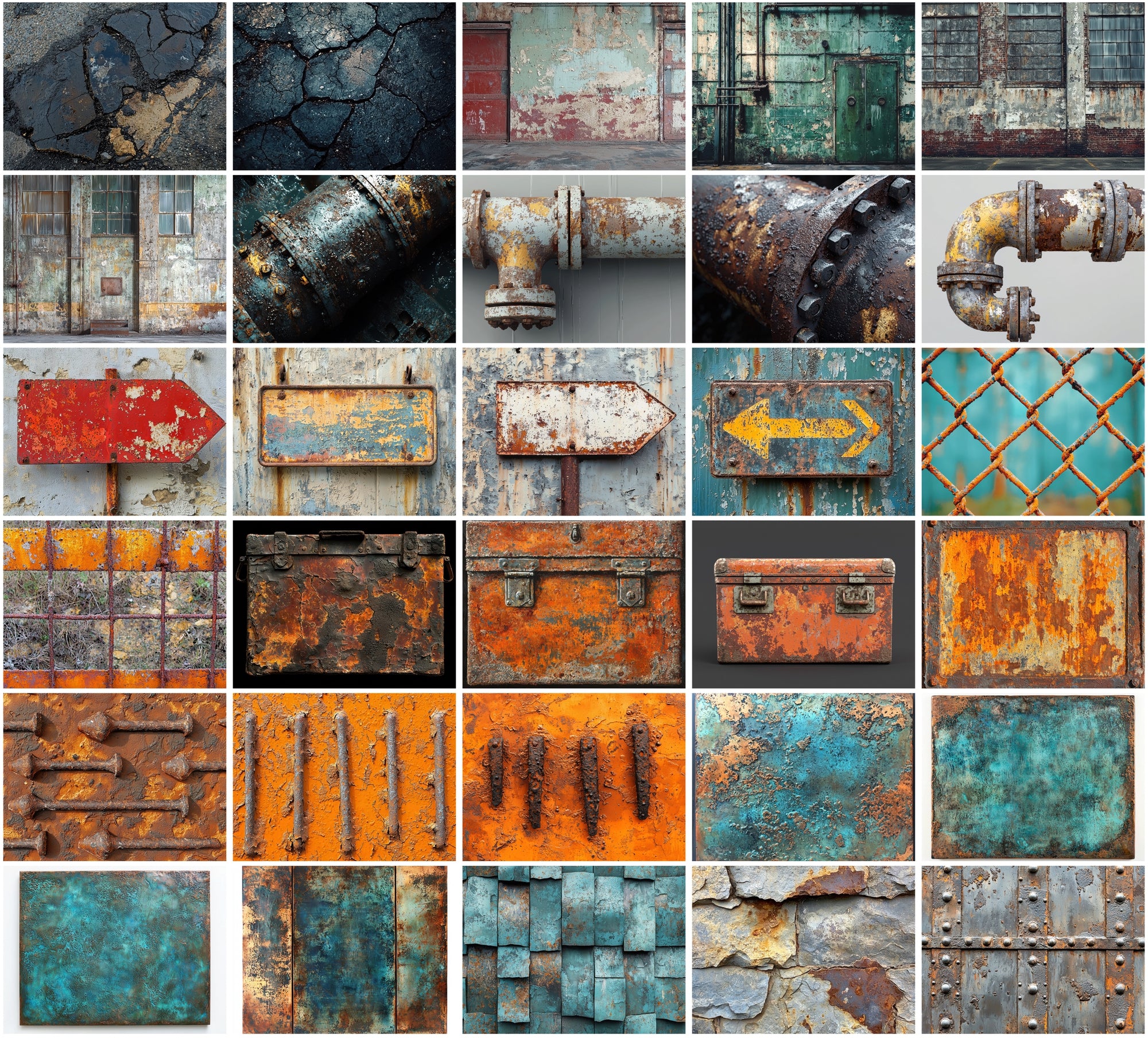 460 Metal and Industrial Textures - Commercial Use JPG Bundle