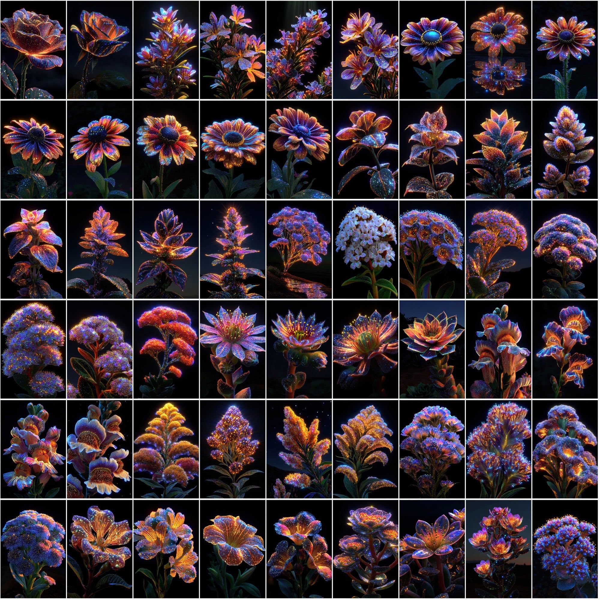 615 Glowing Flower Images | Magical Luminous Floral Art