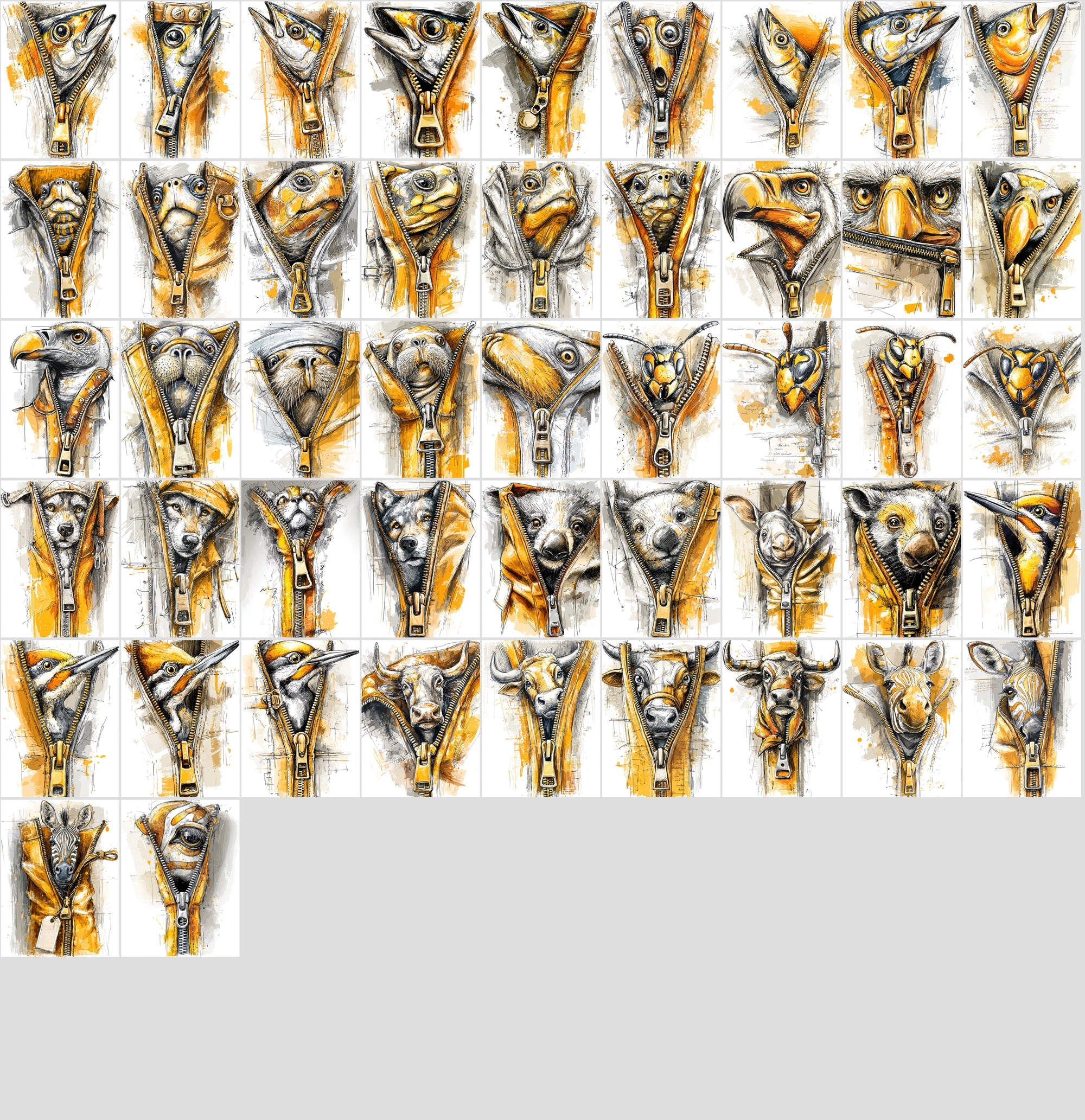 610 Peeking Animals Clipart | Cute Cartoon Animal Graphics