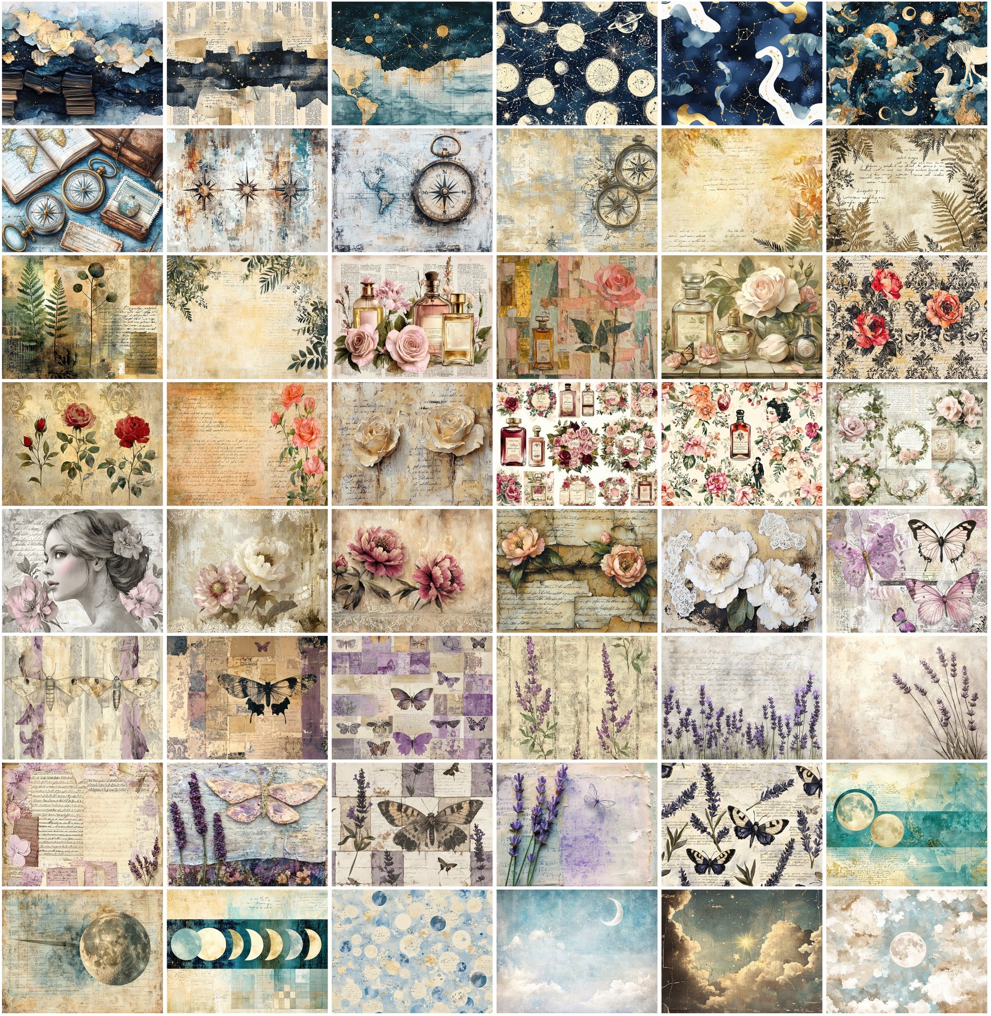 540 Vintage & Retro Scrapbooking Backgrounds