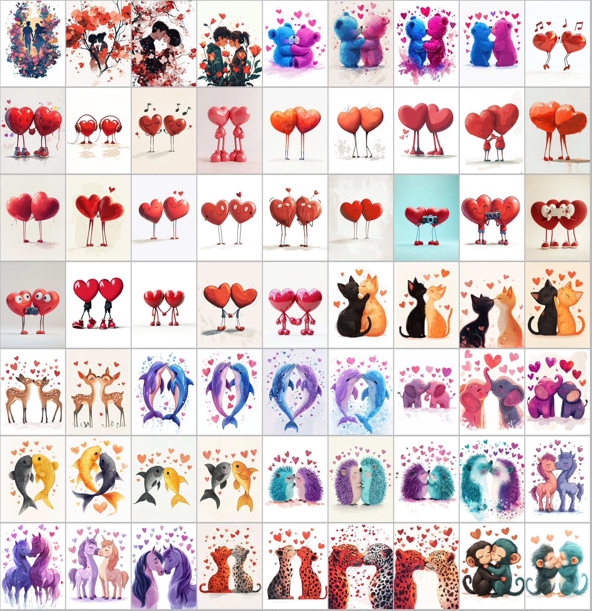 660 Valentine’s Day Lover Illustrations