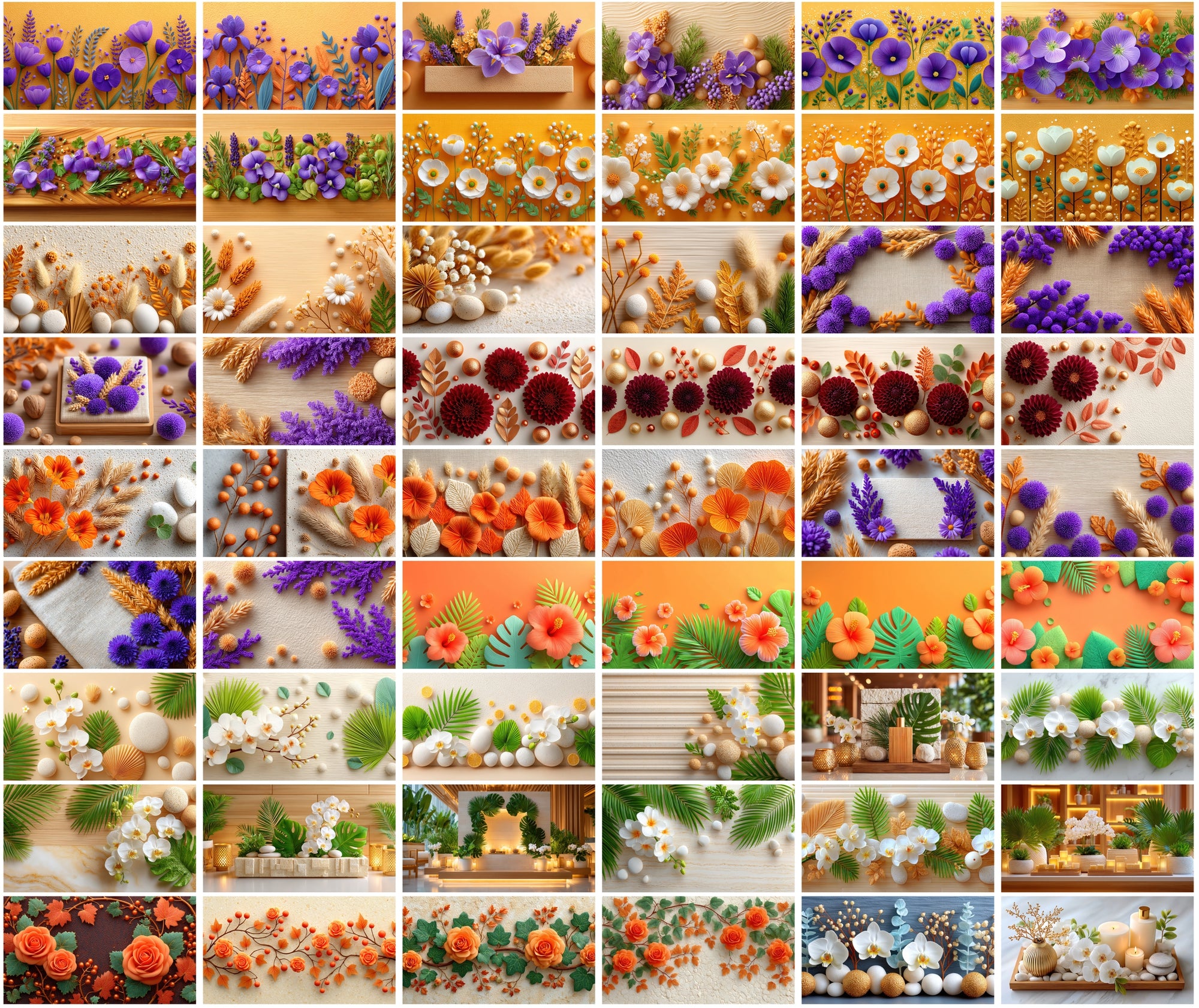 610 Floral Hero Images — 6552×3672 JPG Backgrounds with Commercial License
