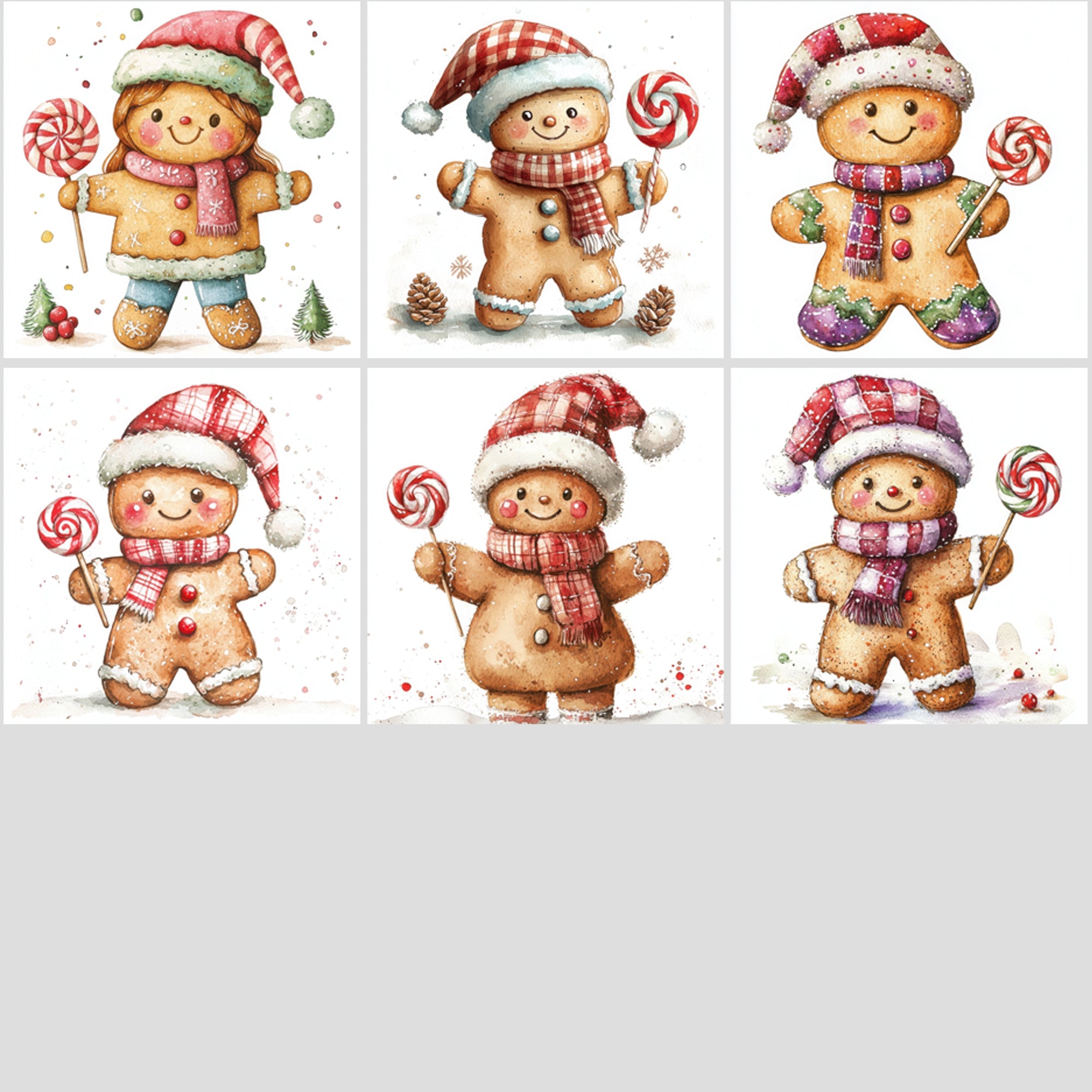 640 Gingerbread Illustrations - Festive, Whimsical, and Diverse Holiday Graphics