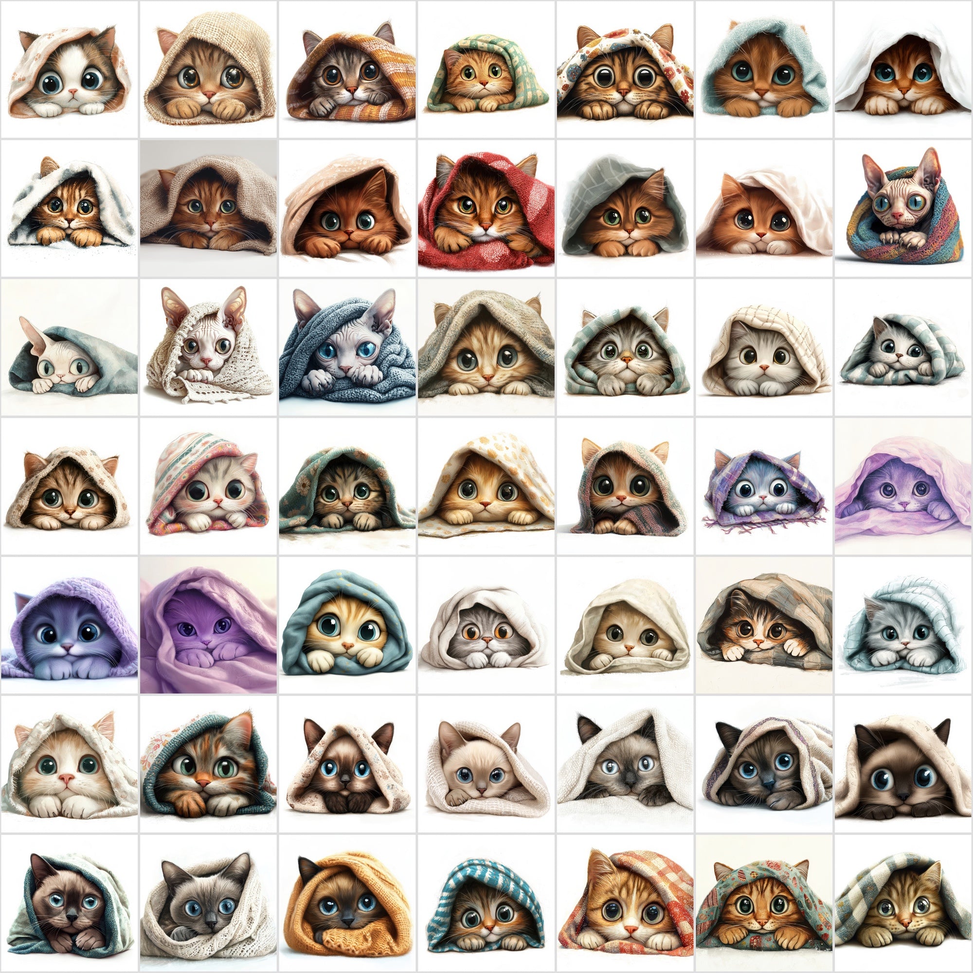 570 Cat Images Hiding Under Blankets