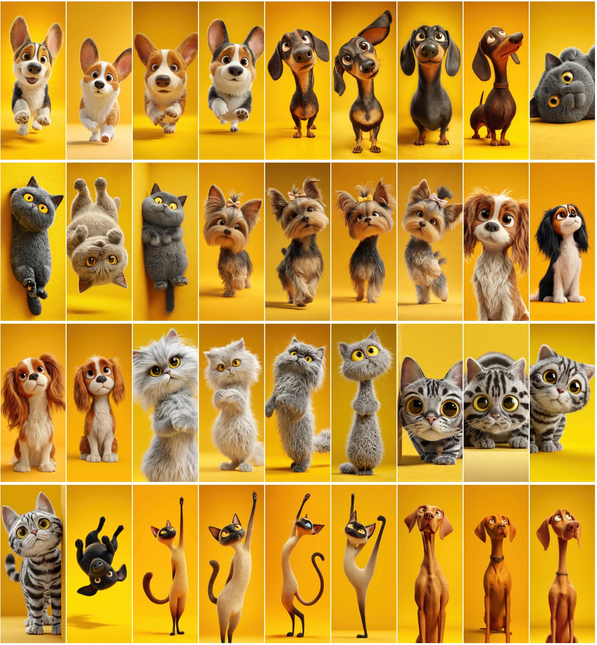 578 Funny Animal Images | Cartoon Cats & Dogs Clipart