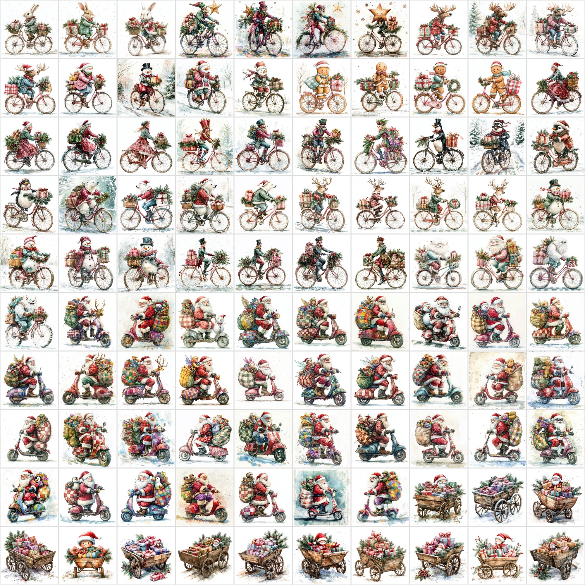 1650 High-Resolution Christmas Illustrations - Charming & Detailed Festive Graphics