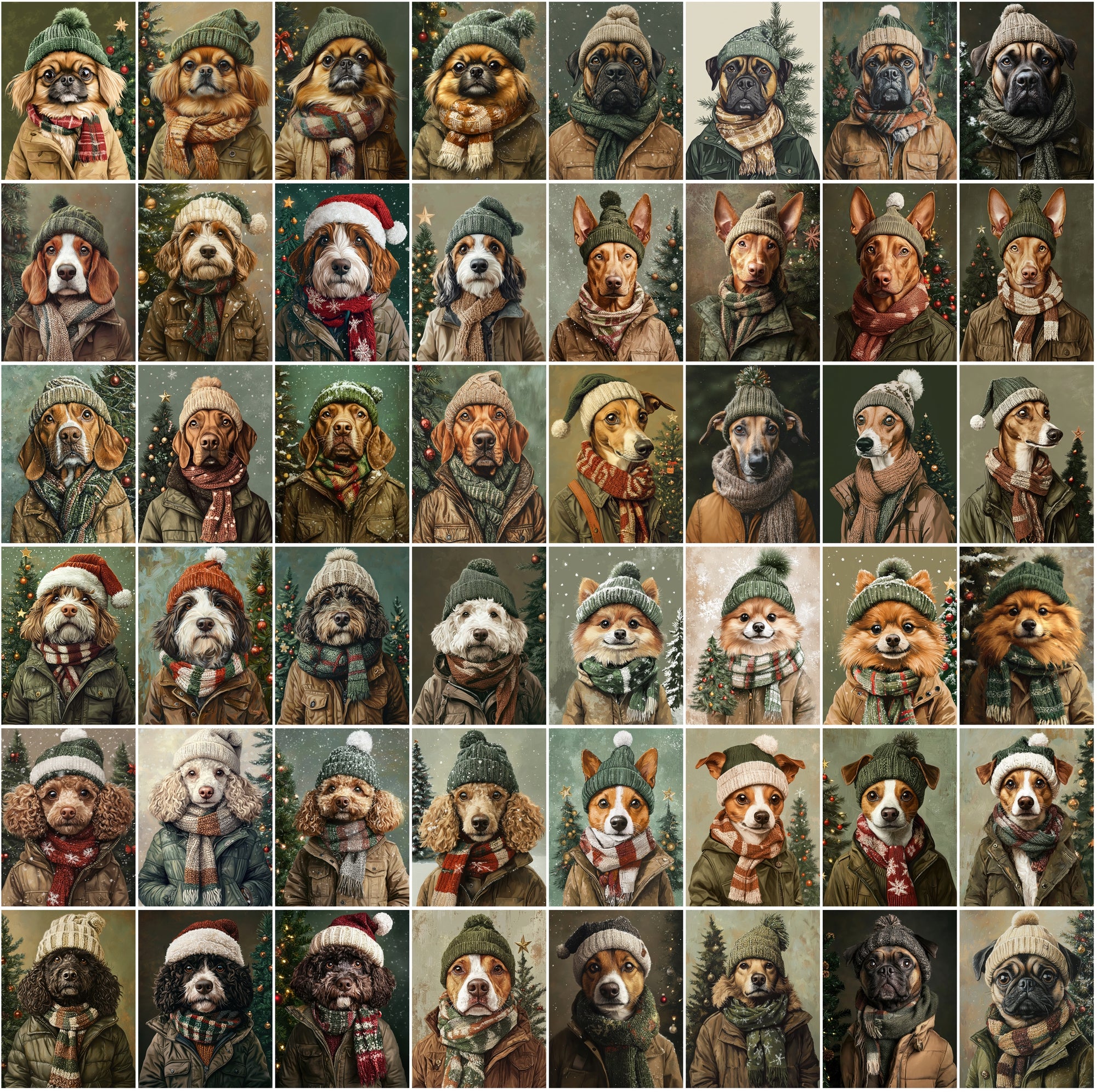 760 Adorable Dog Images in Winter Outfits