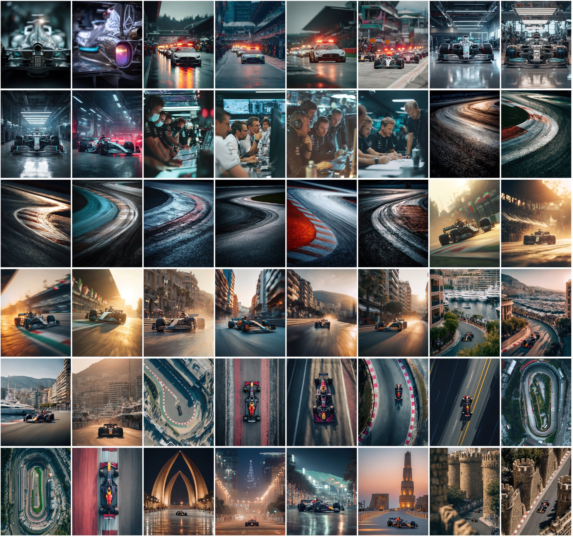 660 Formula 1 Cars Photo Pack – Hyper-Realistic Racing Photography Bundle