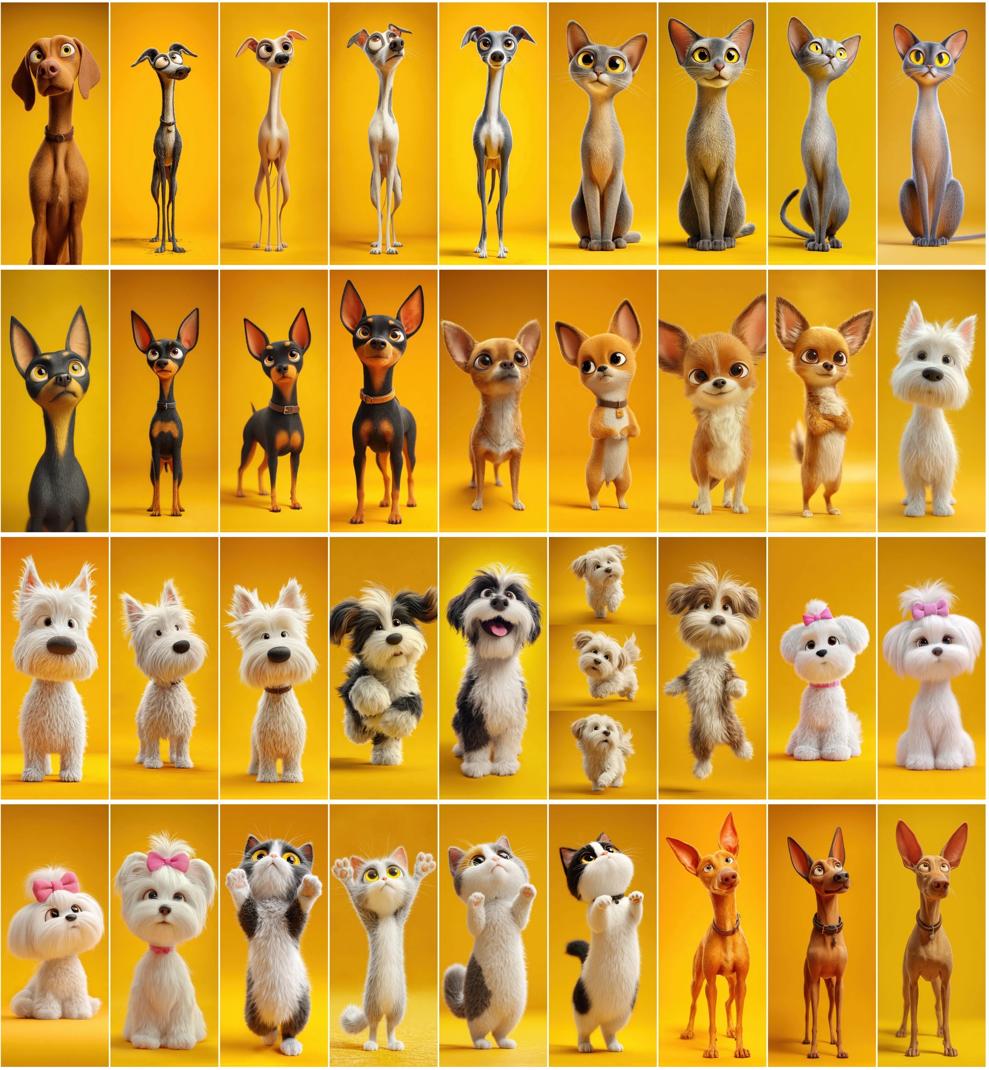 578 Funny Animal Images | Cartoon Cats & Dogs Clipart