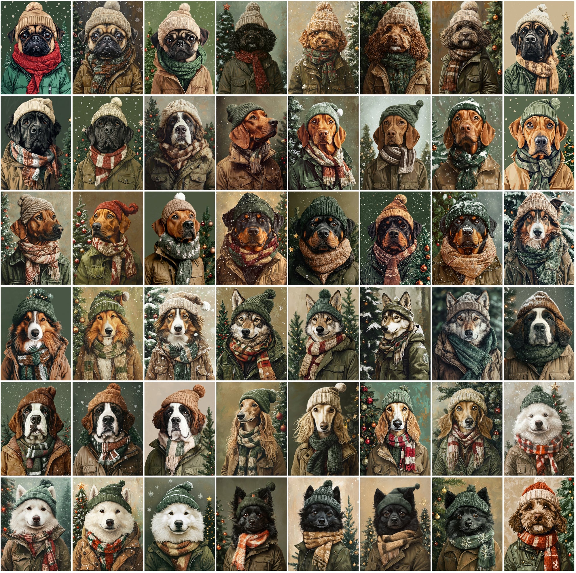 760 Adorable Dog Images in Winter Outfits