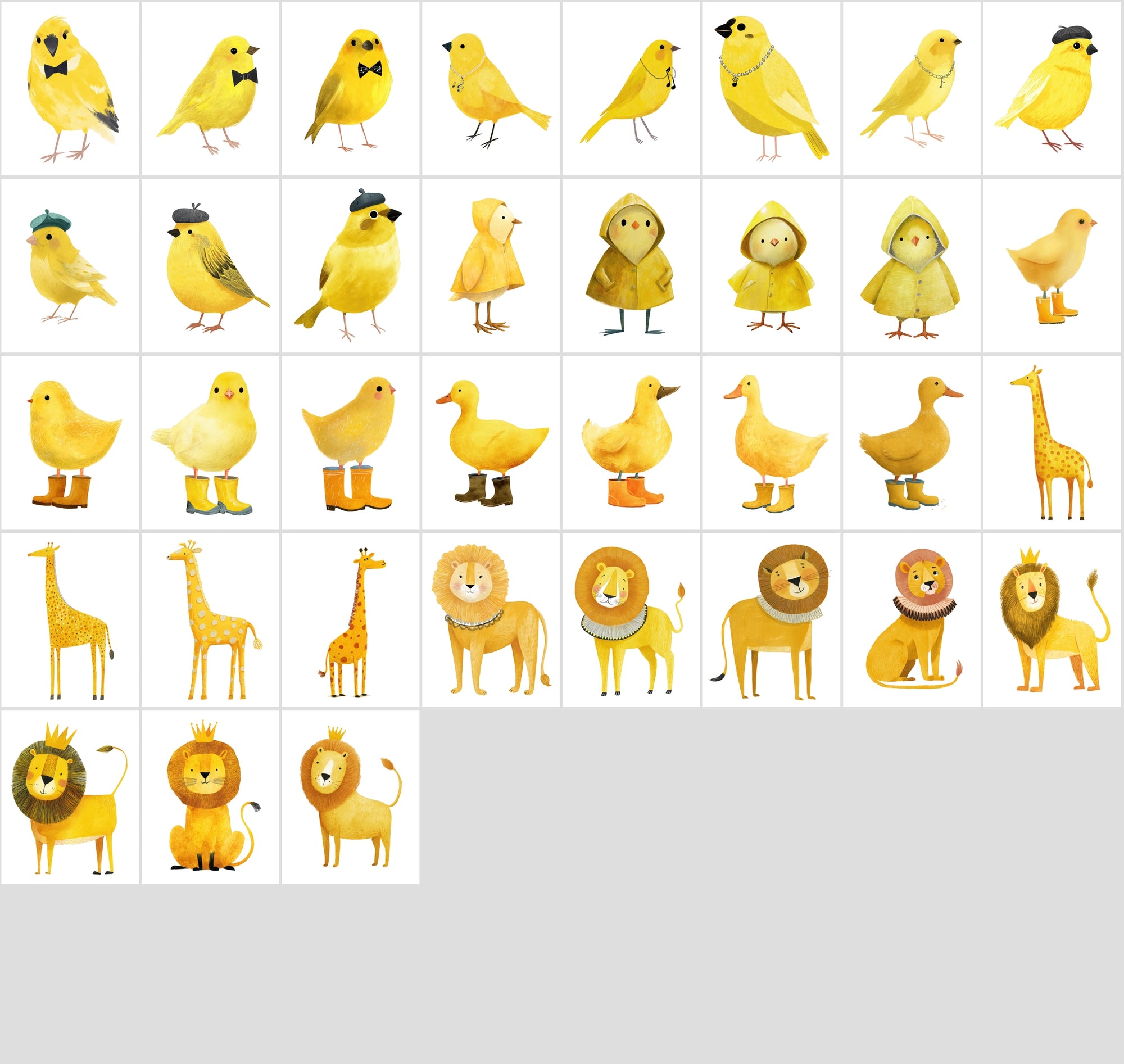 560 Transparent Animal PNGs • Kids-Book Style Clipart