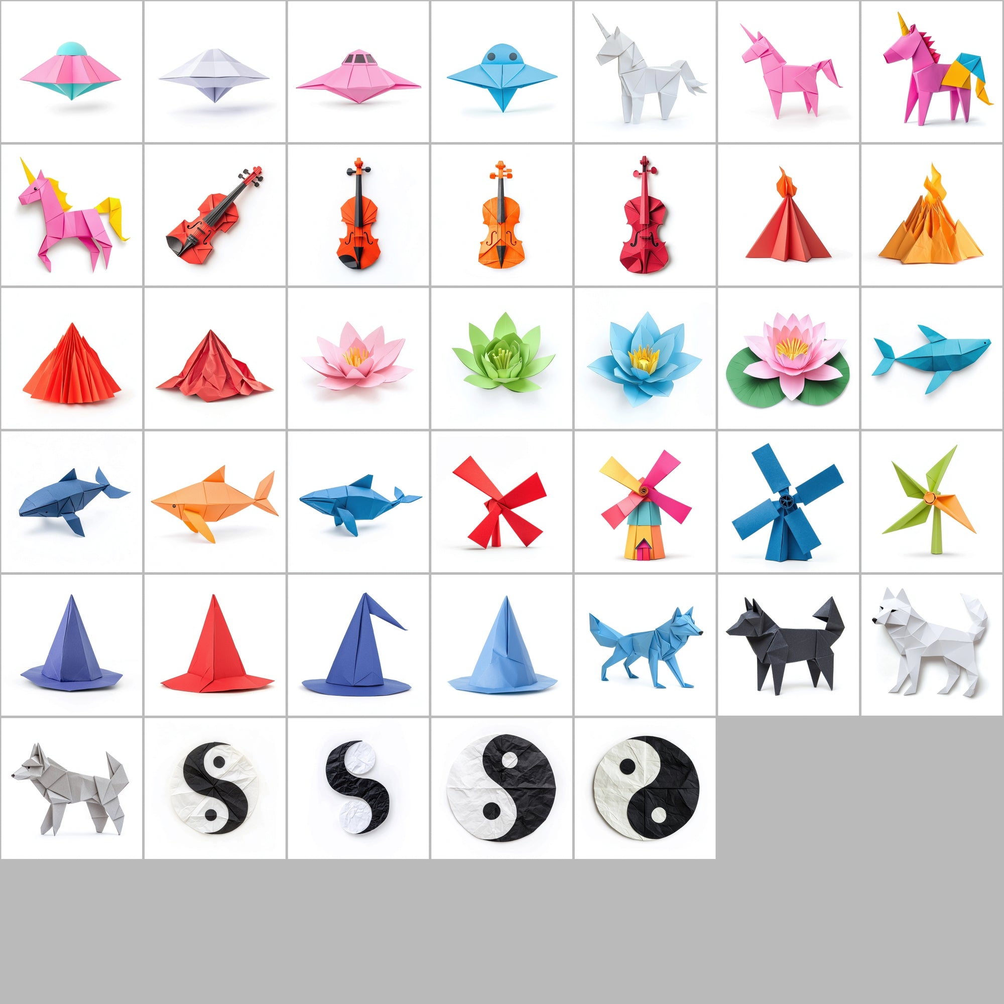 580 Origami-Inspired Digital Images | Animals, Nature, Objects & More