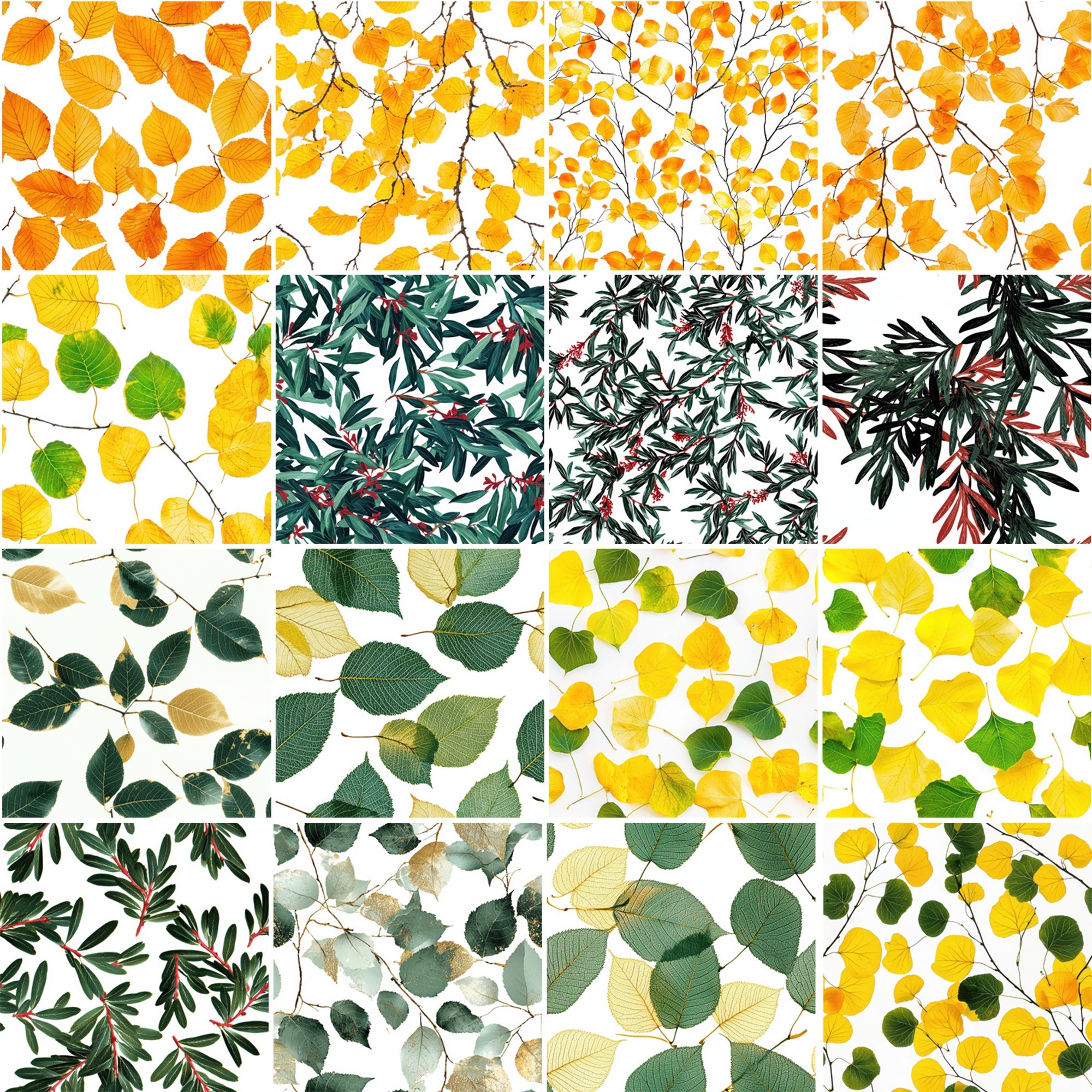 550 Seamless Leaf Patterns | Tileable Backgrounds