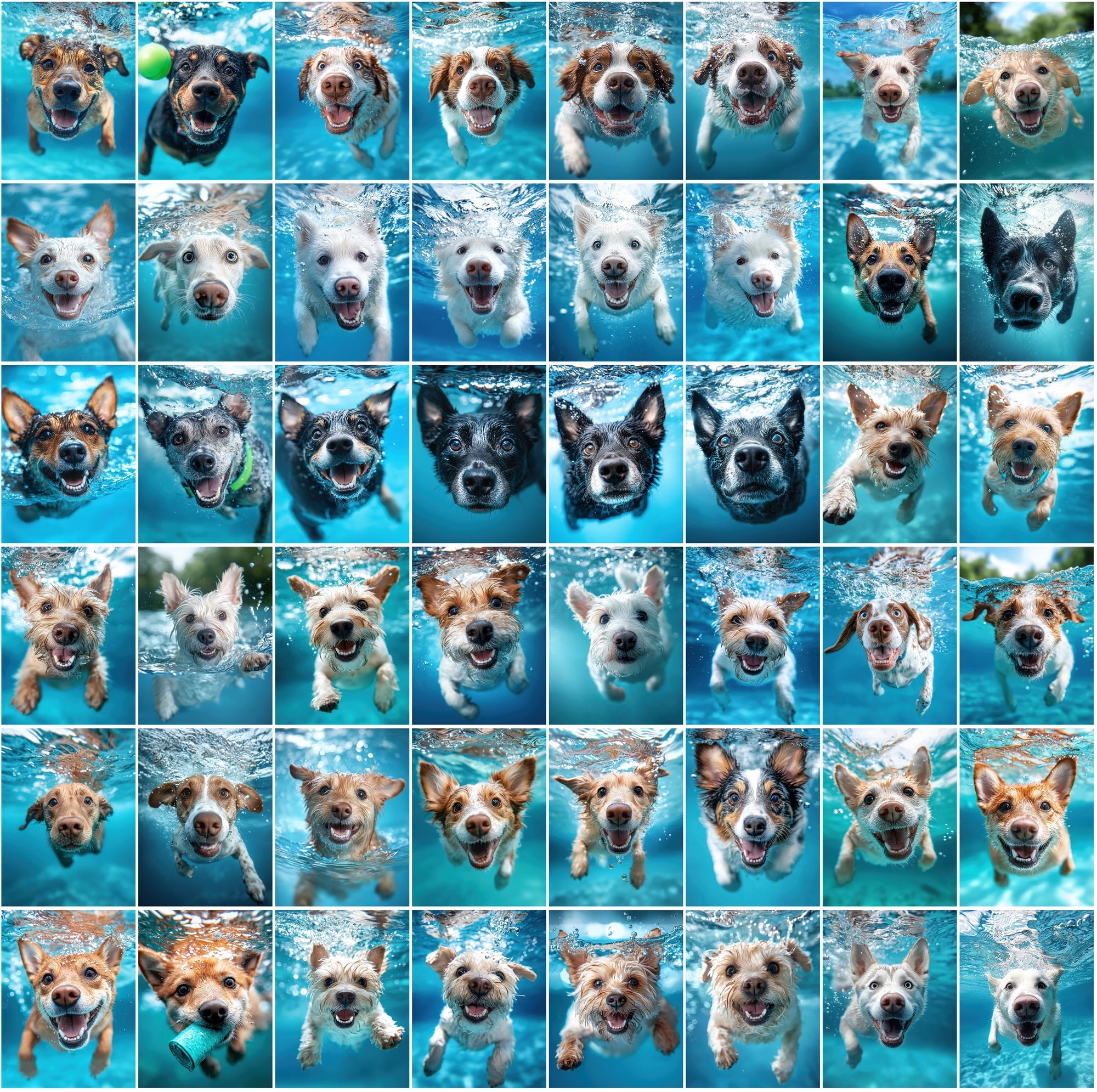 660 Stunning Underwater Dog Breed Photos