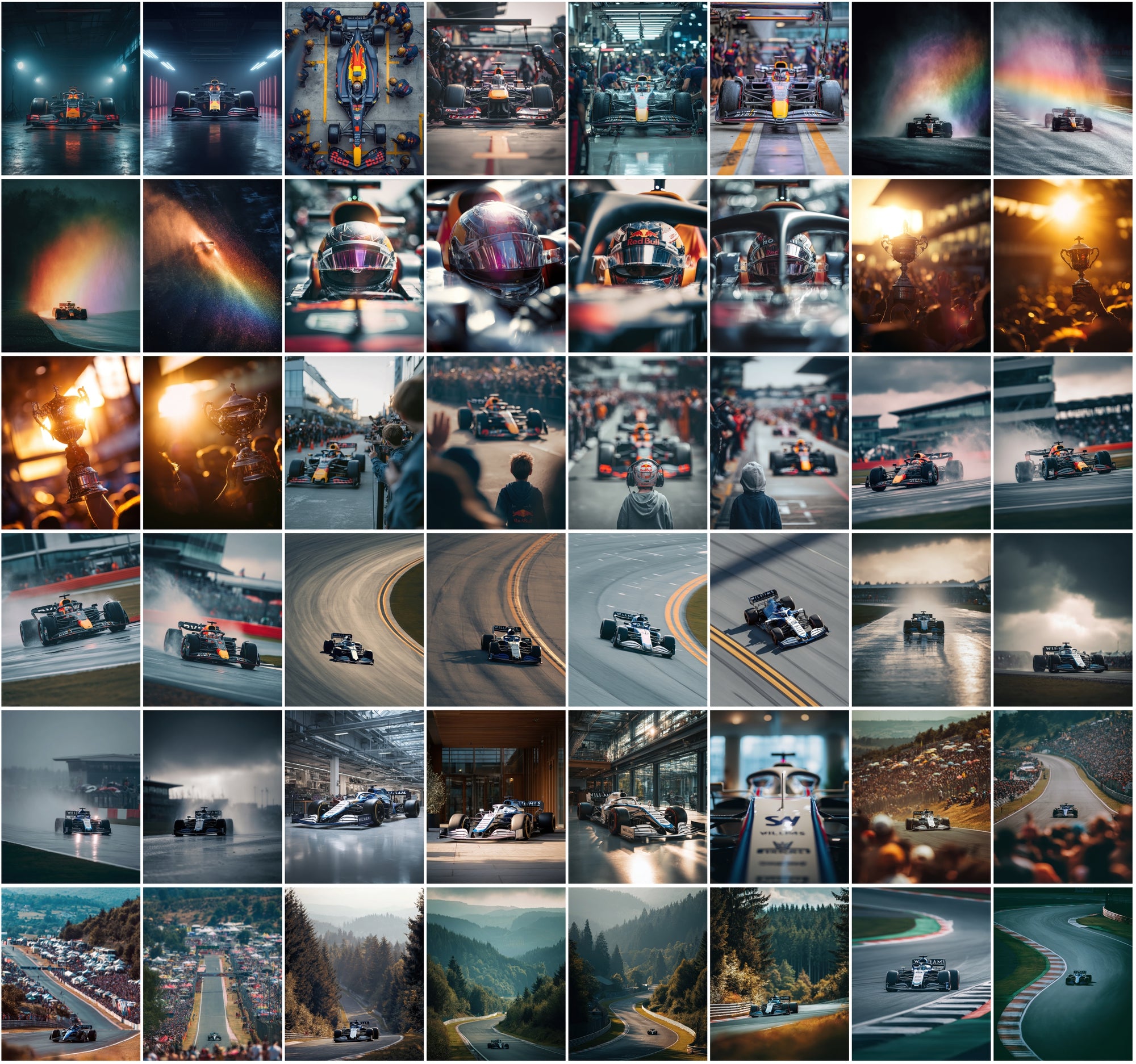 660 Formula 1 Cars Photo Pack – Hyper-Realistic Racing Photography Bundle