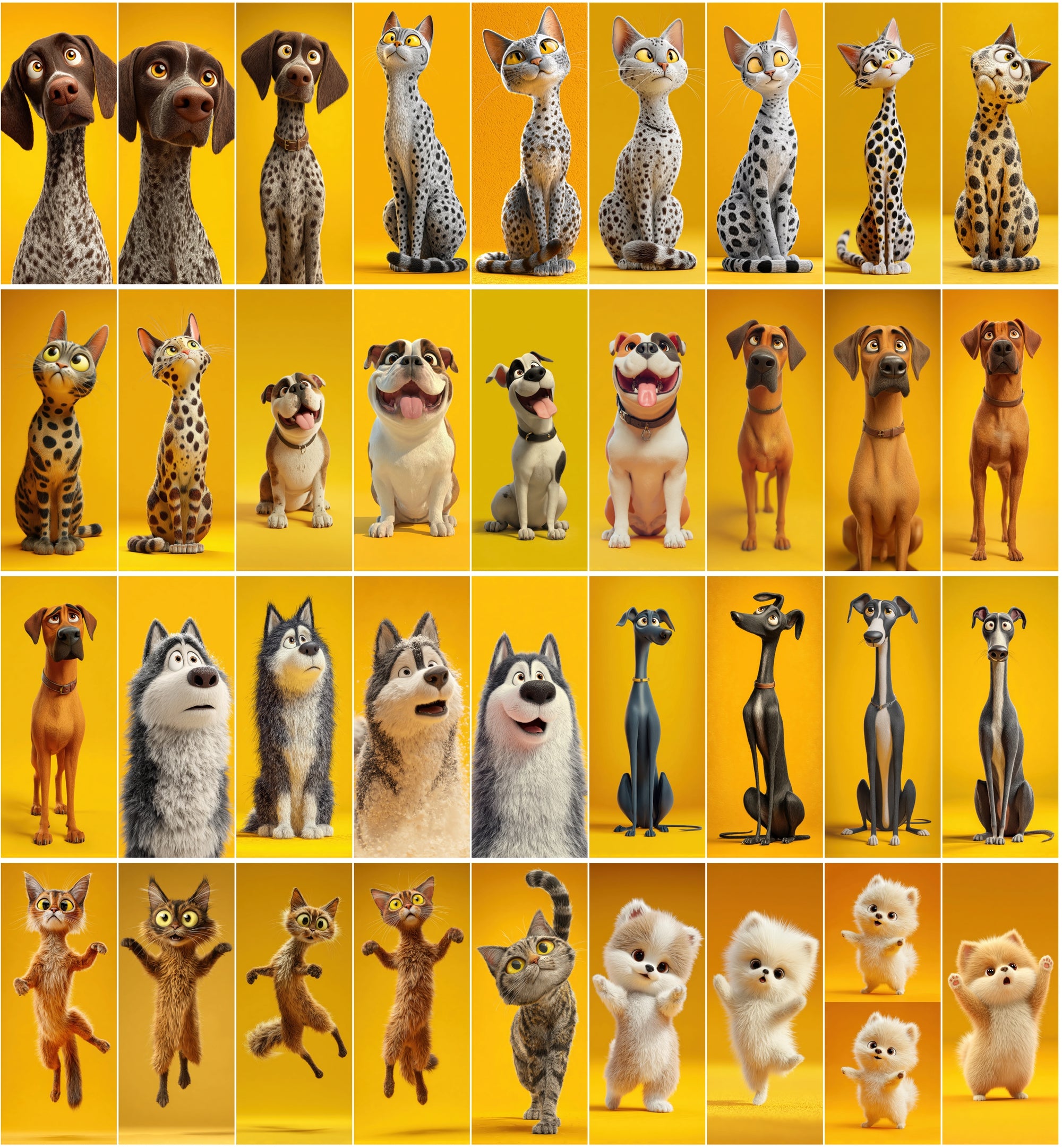 578 Funny Animal Images | Cartoon Cats & Dogs Clipart