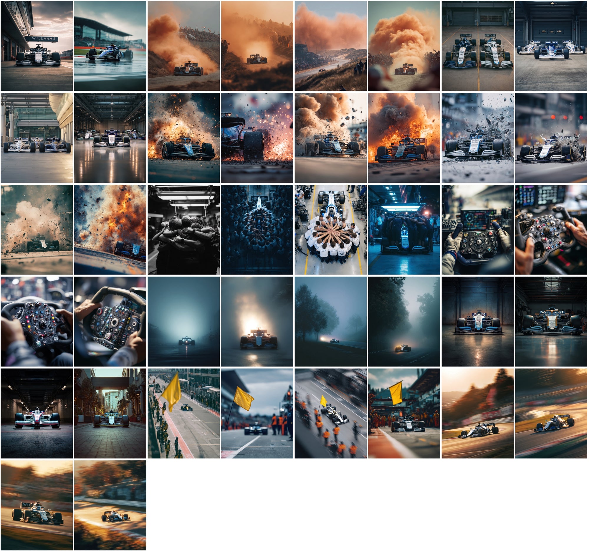 660 Formula 1 Cars Photo Pack – Hyper-Realistic Racing Photography Bundle