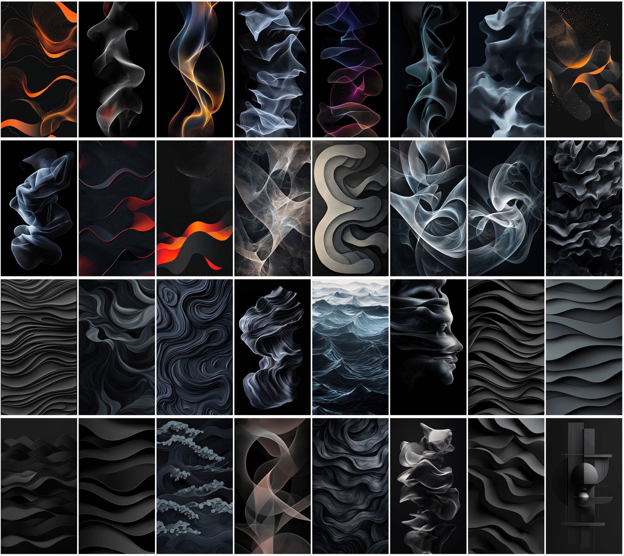 540 Dark Abstract Backgrounds - Minimalist Geometric Designs