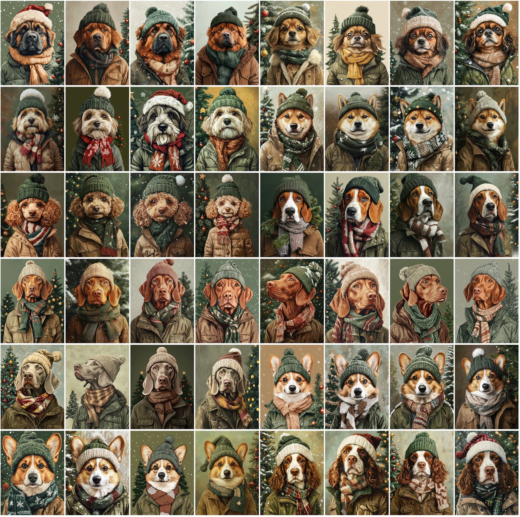 760 Adorable Dog Images in Winter Outfits