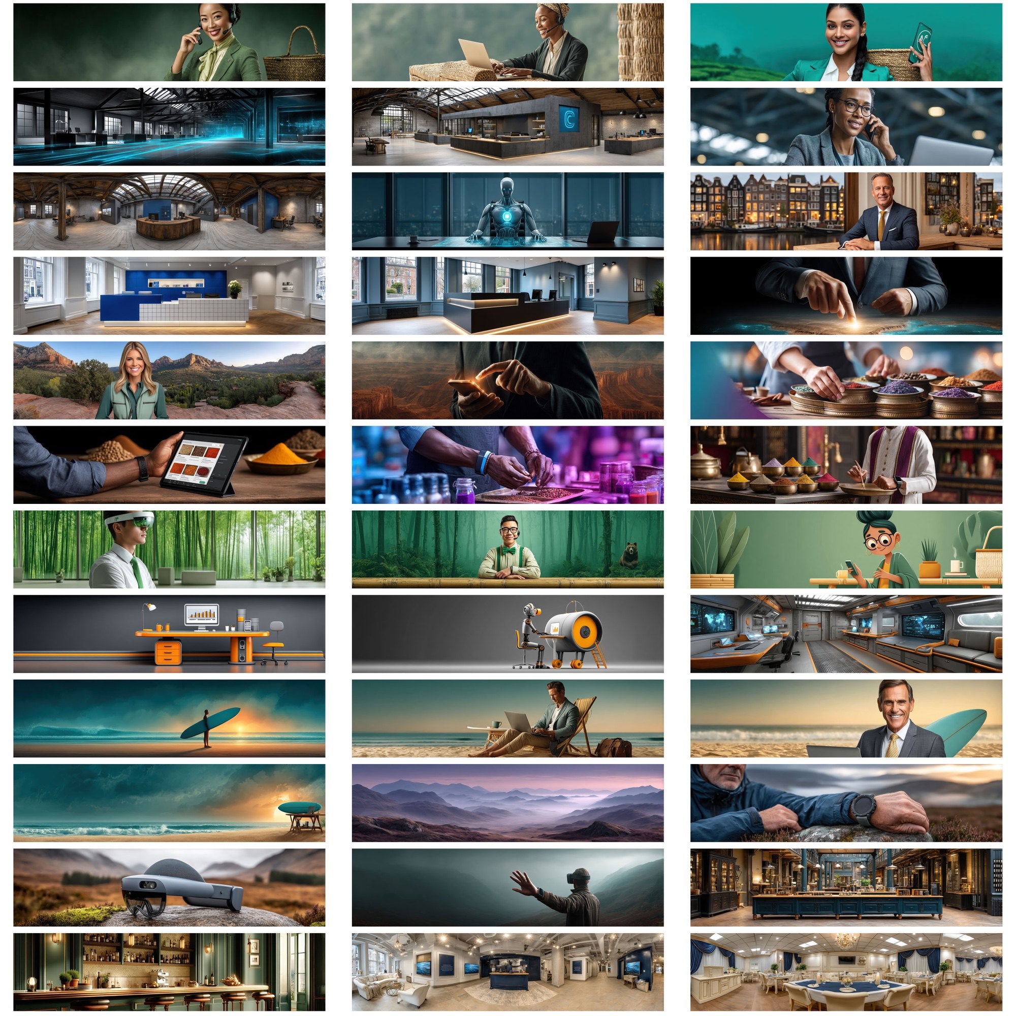 589 AI-Themed Website Hero Images – Ultra-Wide JPGs with Commercial License