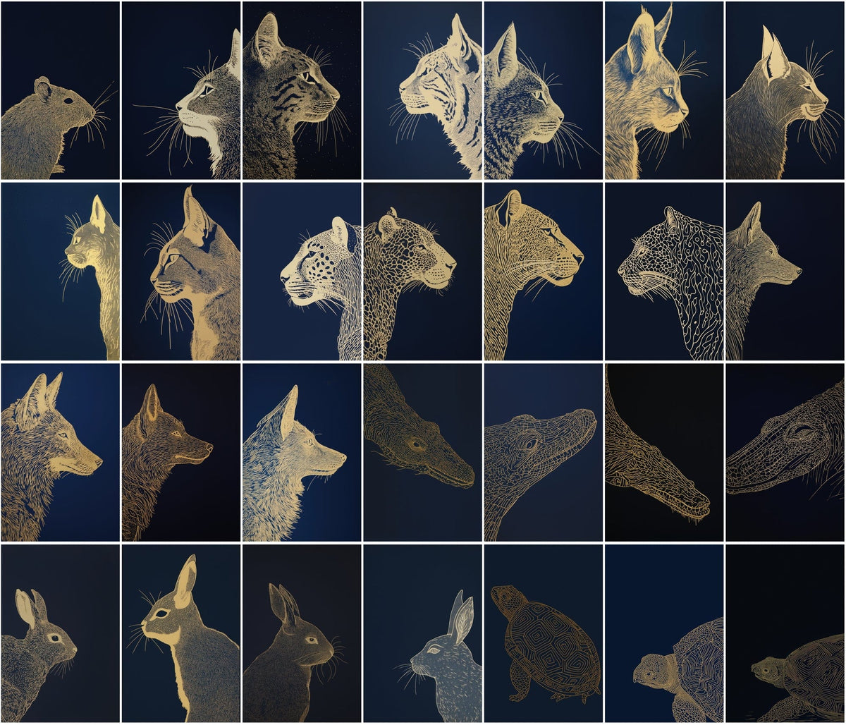 A Comprehensive Collection of 400 Animals Captured in the Timeless Art
