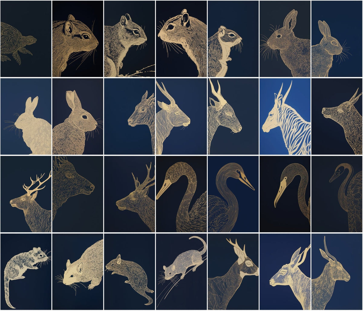 A Comprehensive Collection of 400 Animals Captured in the Timeless Art