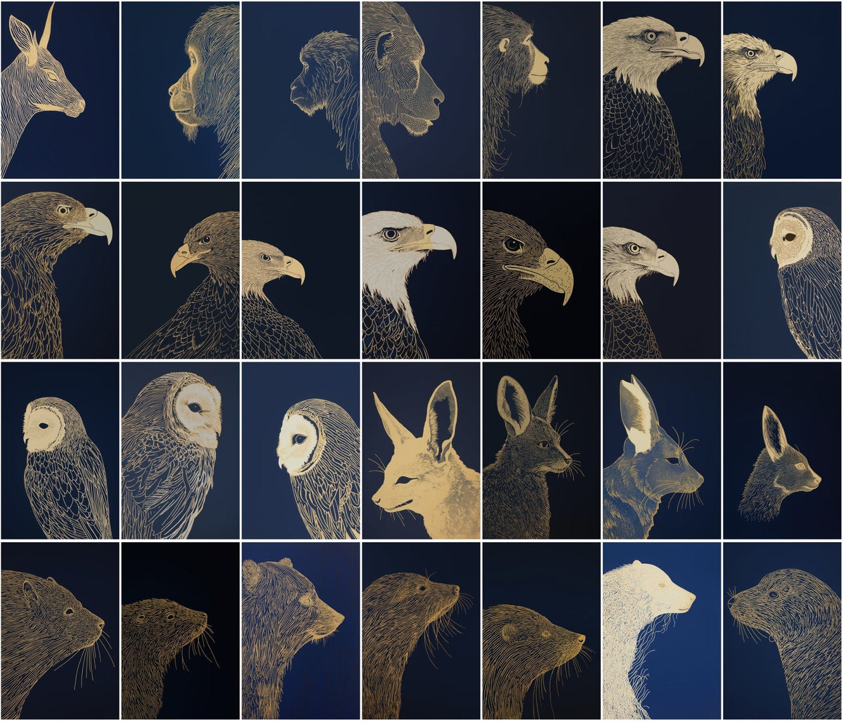 A Comprehensive Collection of 400 Animals Captured in the Timeless Art