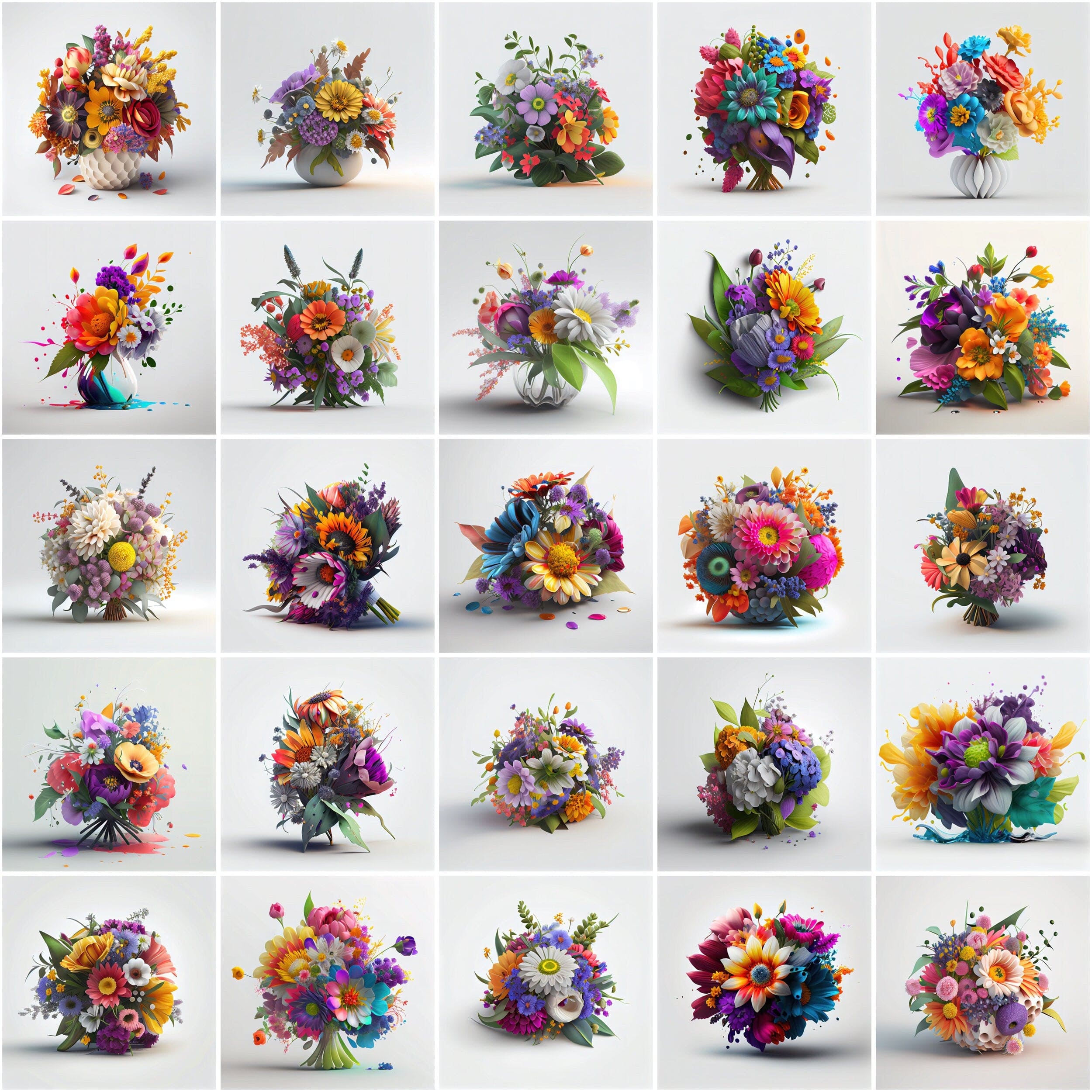 Blooming Beauty: 340 Stunning Bouquet Images - Add a Touch of Elegance to Your Designs with Our High-Resolution Image Bundle Digital Download Sumobundle