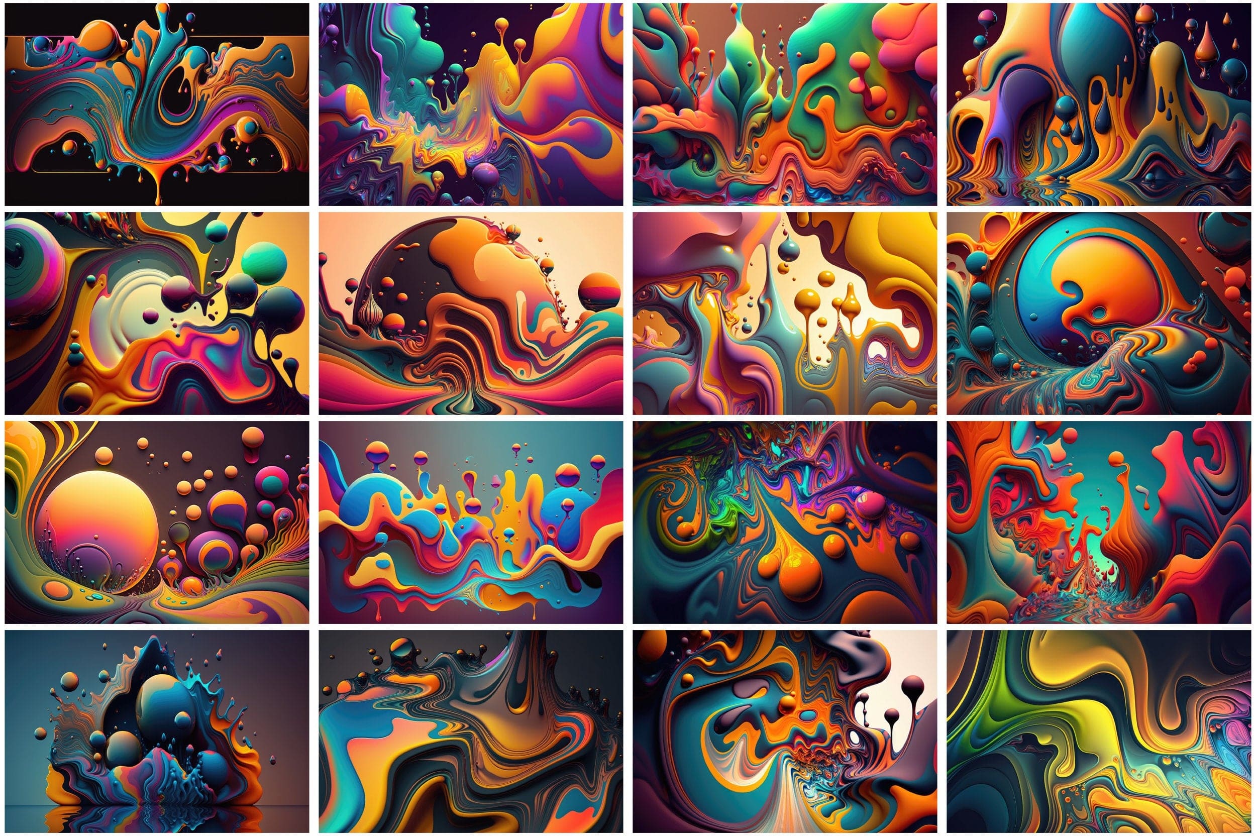 Color Explosion: 115 Psychedelic Backgrounds for Digital Art and Graphics. Psychedelic Paradise, Vibrant Backgrounds for Your Projects Digital Download Sumobundle