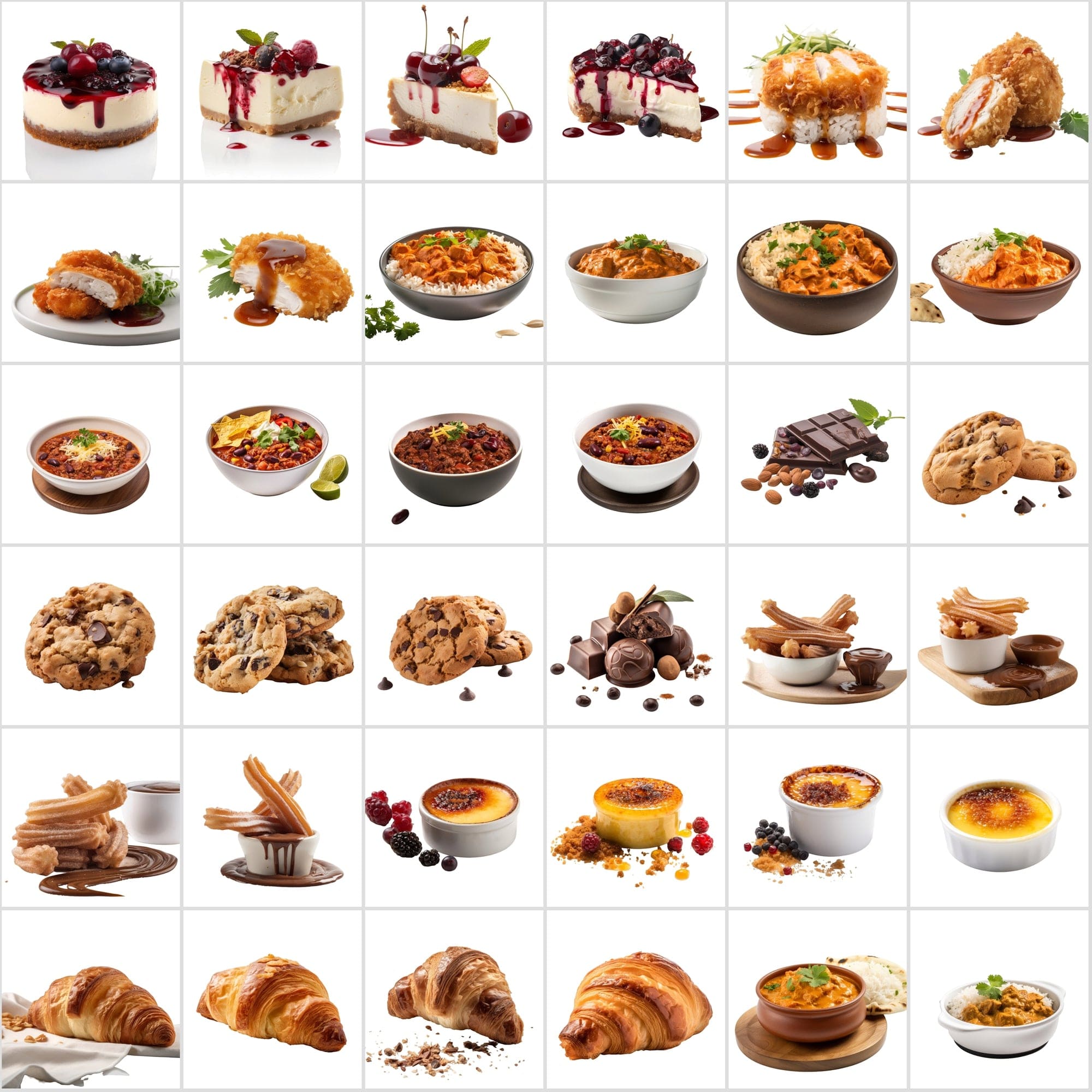 Delicious Food Bundle - 390 High-Quality Images for Food Lovers with Transparent Background Digital Download Sumobundle