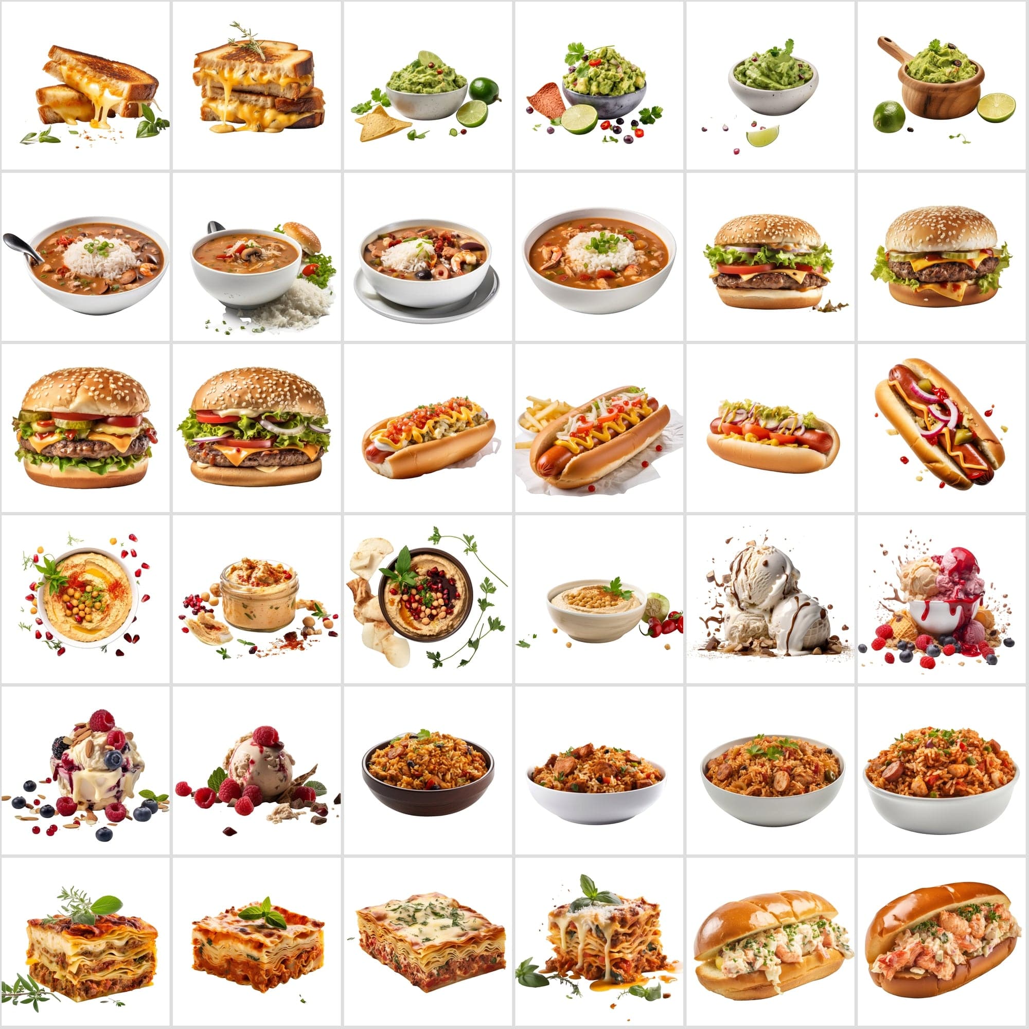 Delicious Food Bundle - 390 High-Quality Images for Food Lovers with Transparent Background Digital Download Sumobundle