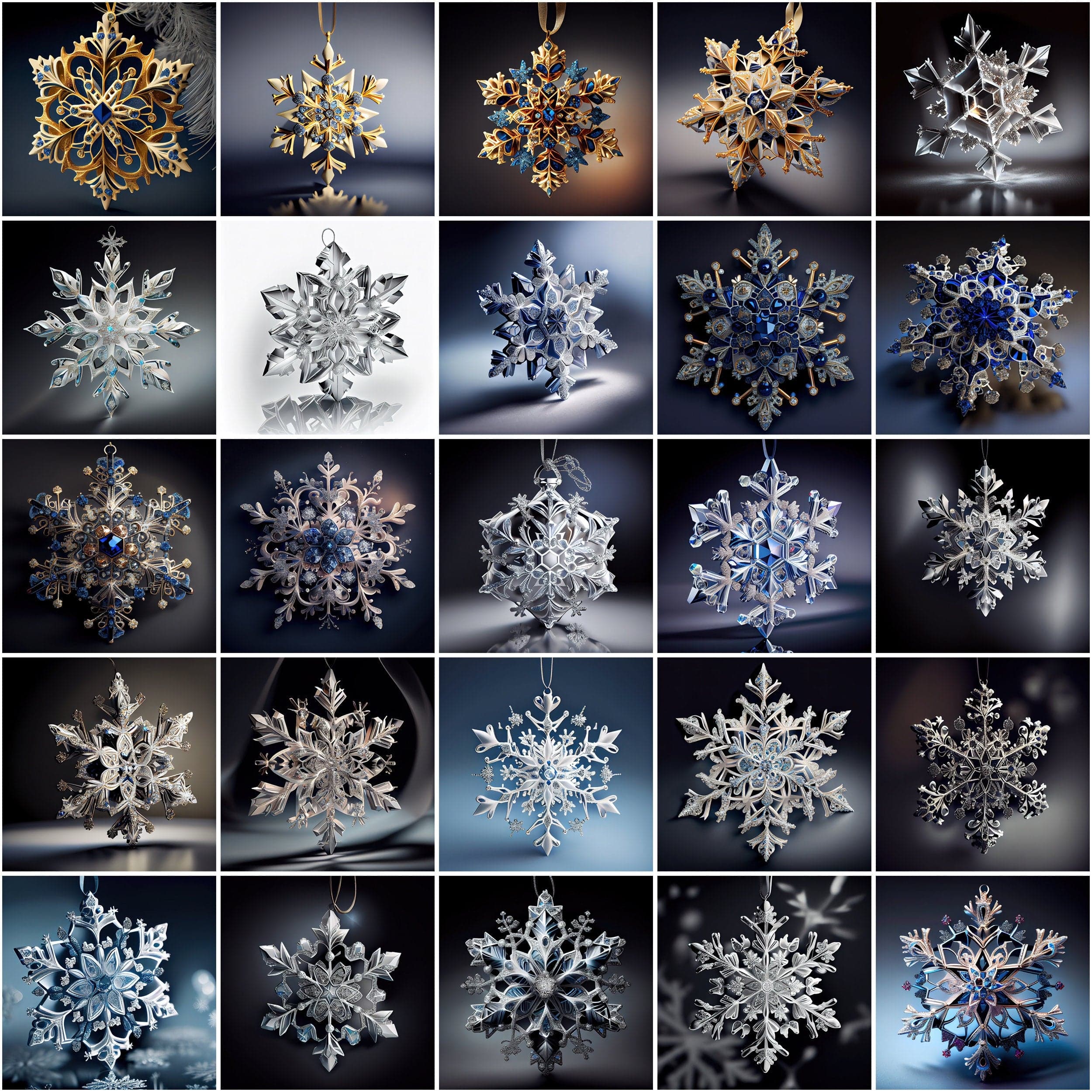 Download 170 Precious Snowflakes Clipart Images. Jewellery images with snowflakes, Commercial license Digital Download Sumobundle