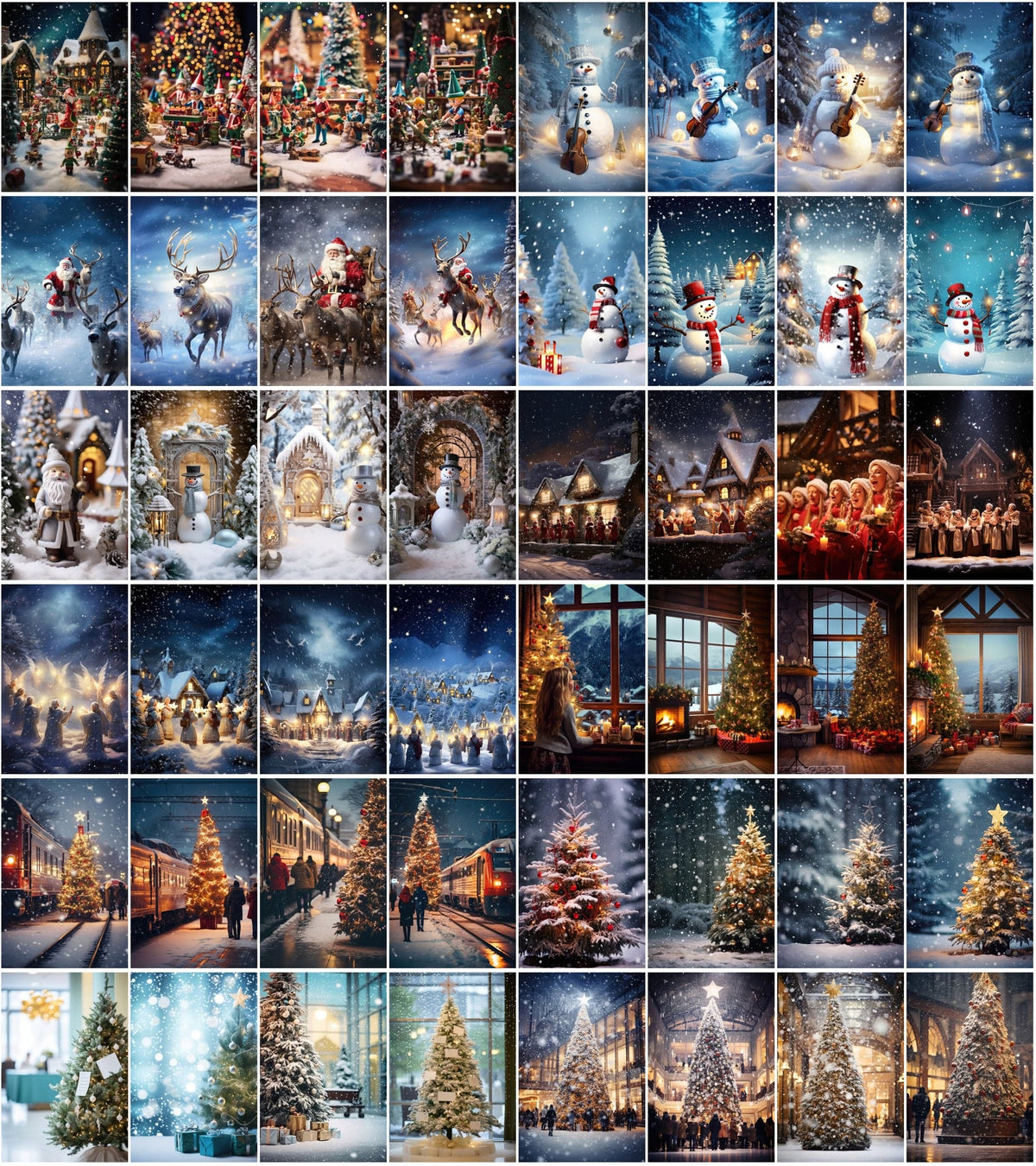Enchanting Winter Photo & Illustration Collection - High-Resolution, C