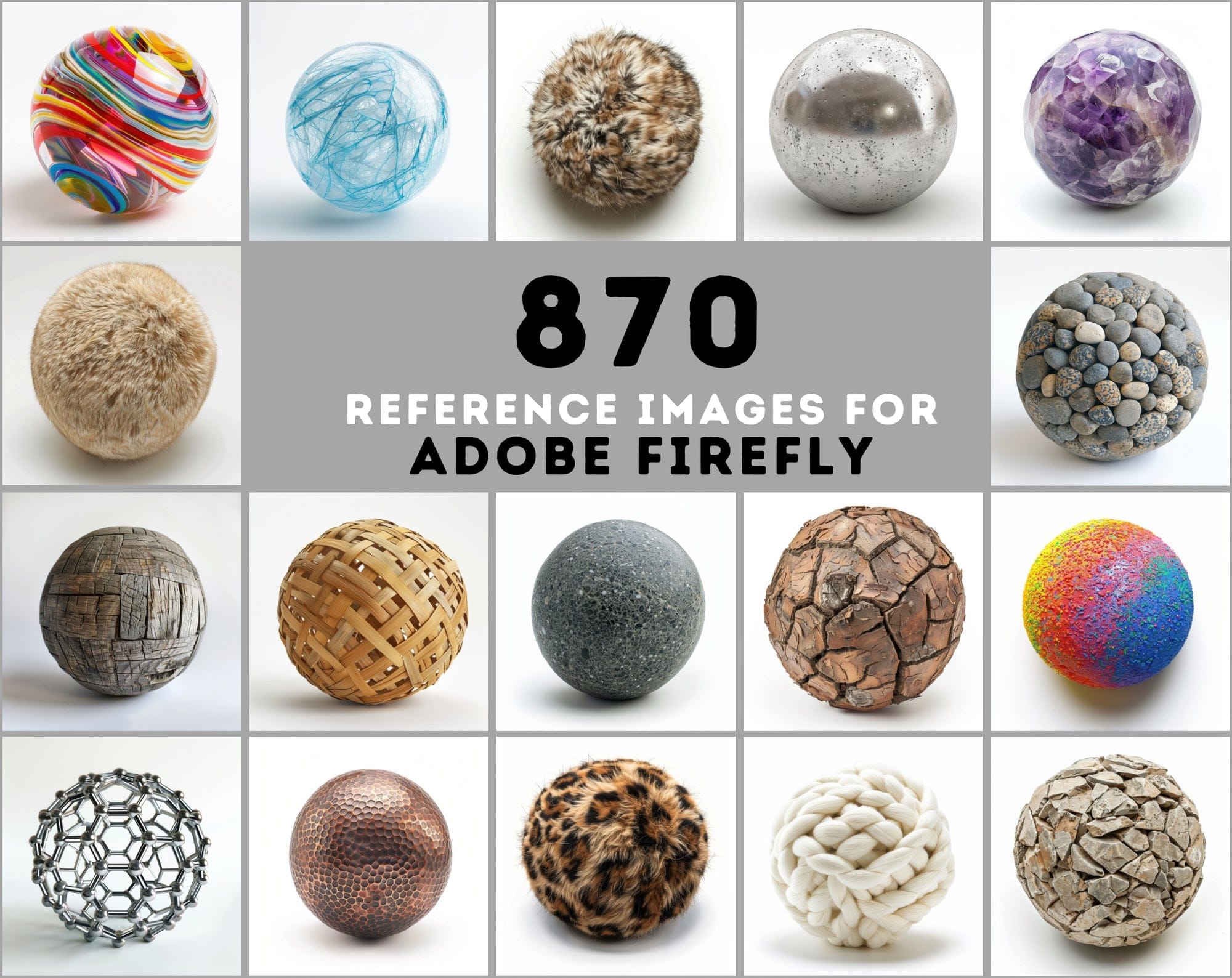 Exclusive 870 Style Reference Images for Adobe Firefly: Unlock Unique Text Effects Digital Download Sumobundle