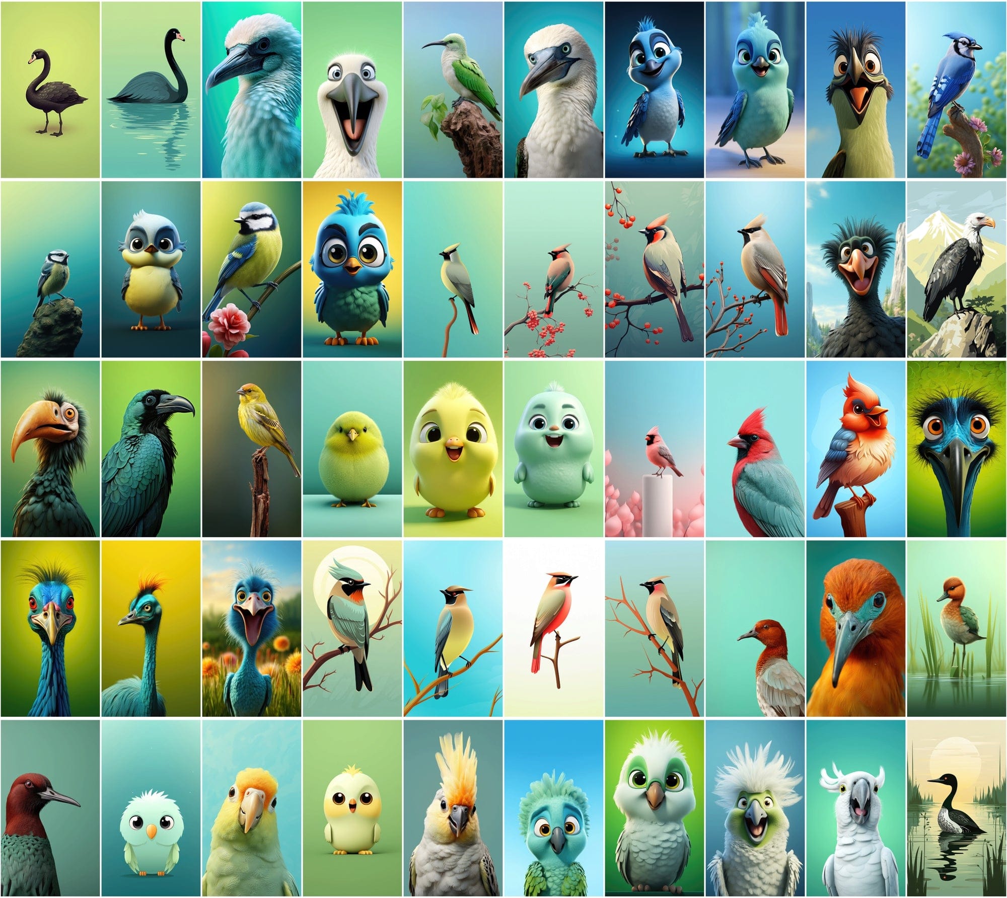 Exquisite Bird Image Collection - 600 JPEGs with Commercial License, Diverse Styles Digital Download Sumobundle