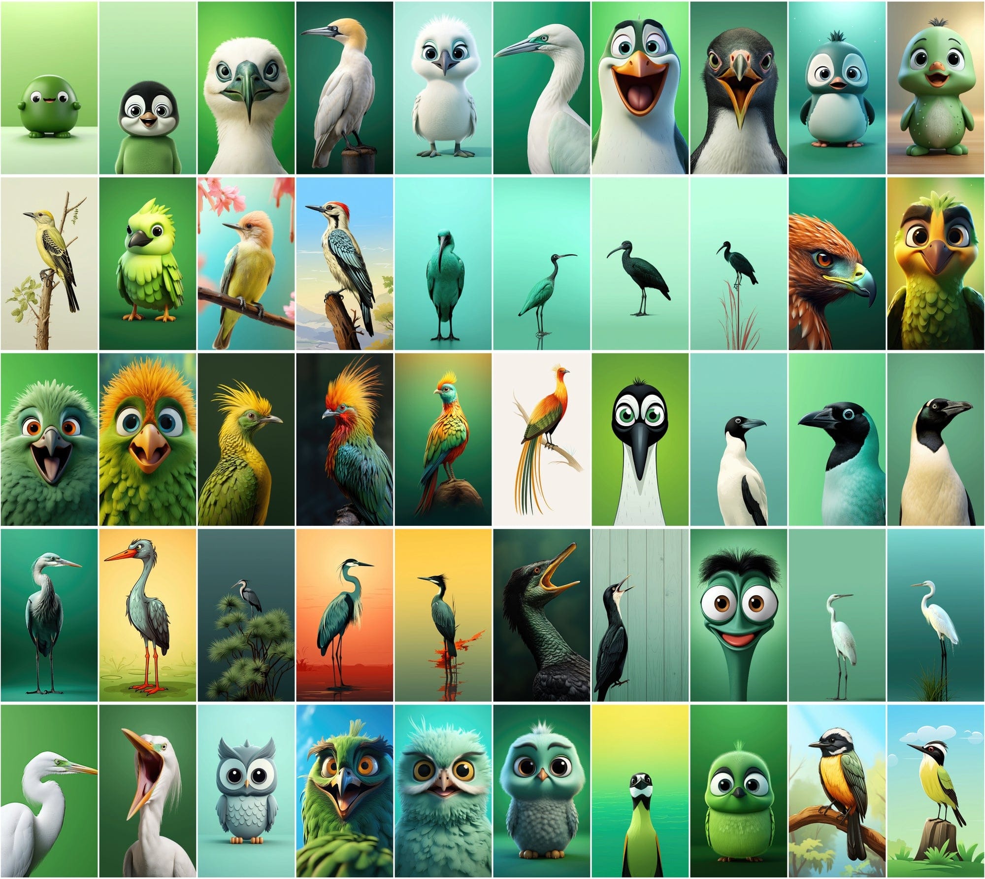 Exquisite Bird Image Collection - 600 JPEGs with Commercial License, Diverse Styles Digital Download Sumobundle