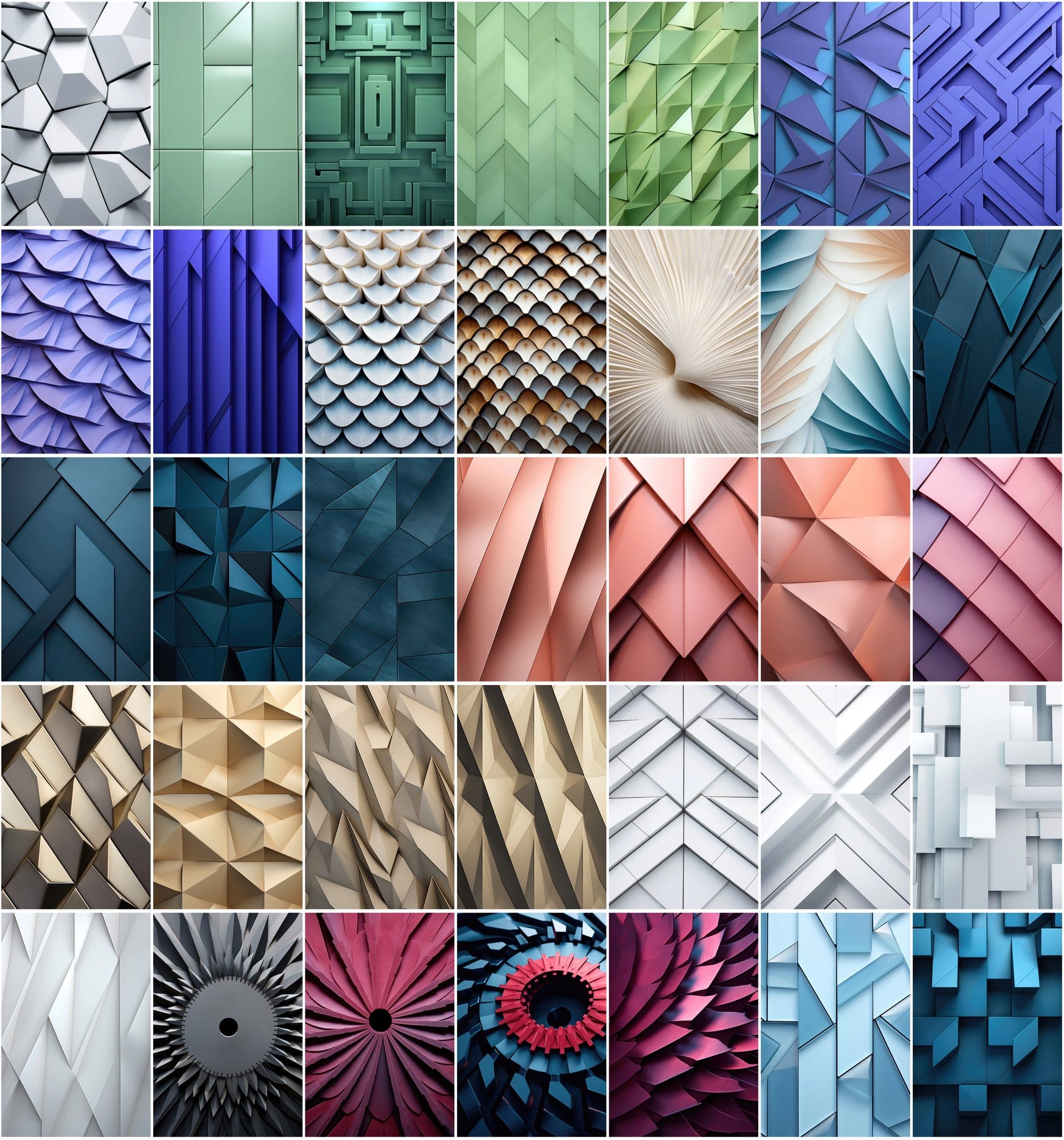 Futuristic 420 JPG Backgrounds Bundle with Commercial License, Colorful Square Images Digital Download Sumobundle