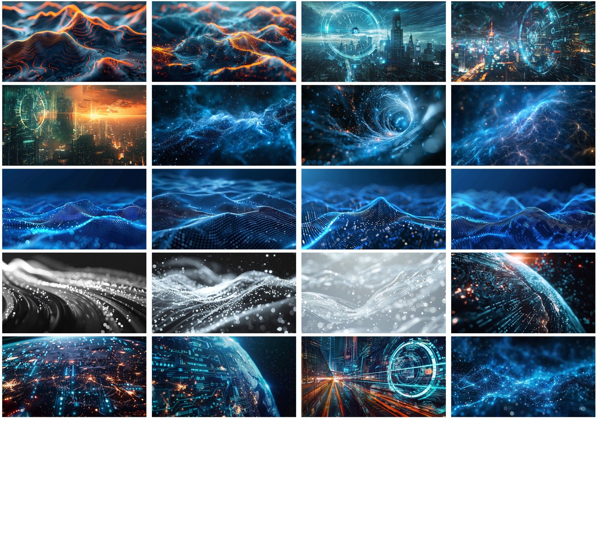 Futuristic Digital Art Collection - 500 Tech Related Images Digital Download Sumobundle