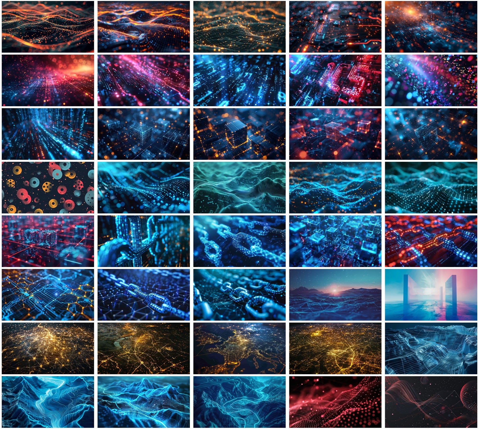 Futuristic Digital Art Collection - 500 Tech Related Images Digital Download Sumobundle