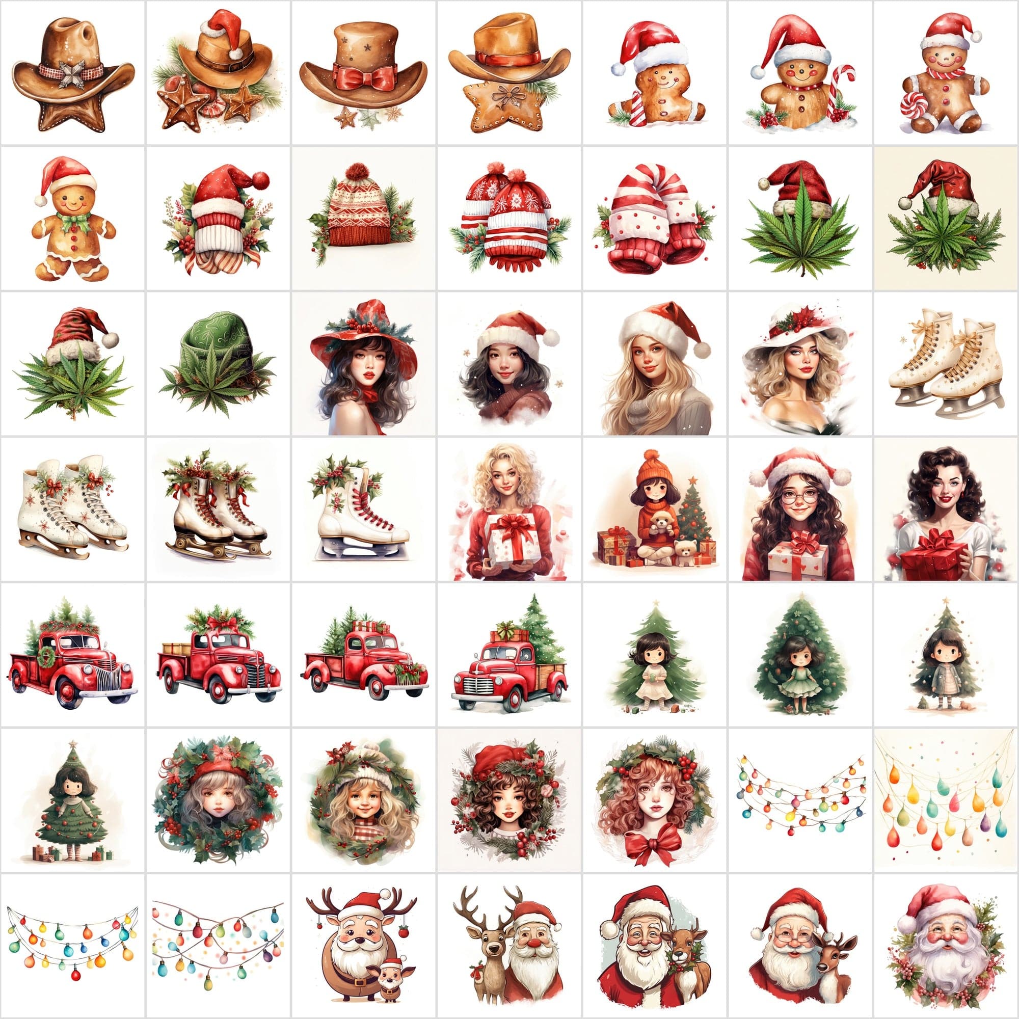 Mega Bundle: 700 High-Quality Christmas Illustrations, Commercial Use, Instant Download Digital Download Sumobundle