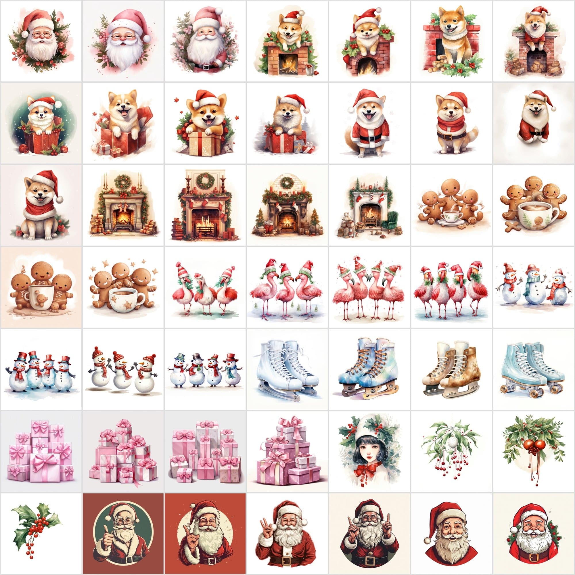 Mega Bundle: 700 High-Quality Christmas Illustrations, Commercial Use, Instant Download Digital Download Sumobundle