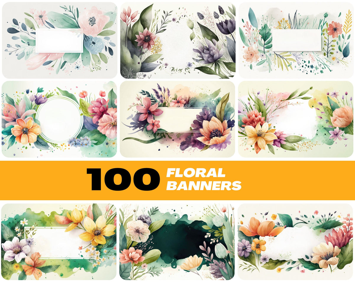 Spring & Floral Background Bundle - 100 High-Quality Digital Images fo