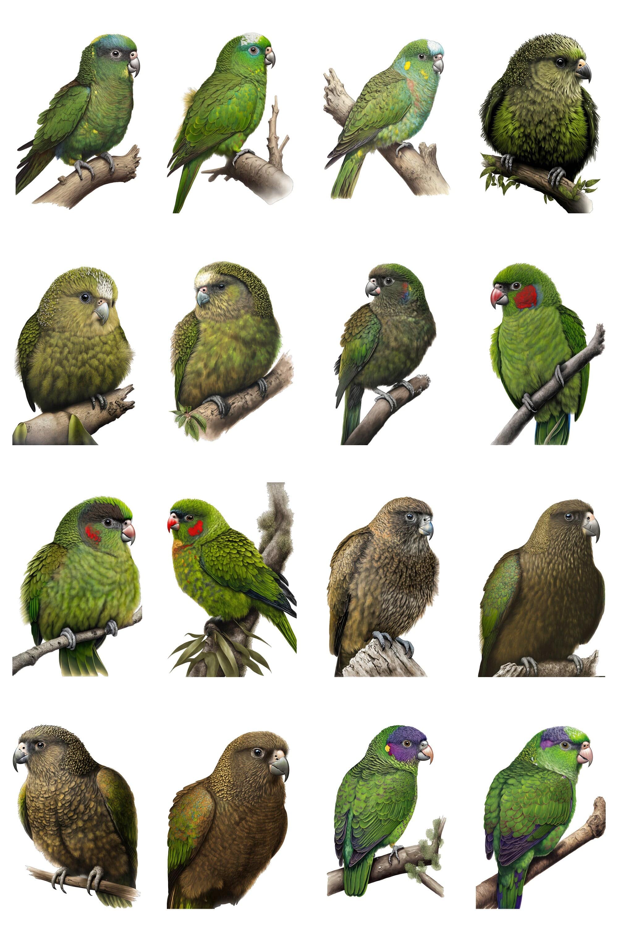 Stunning Parrot Image Bundle - 160 High-Quality PNG Parrot Illustrations with Transparent Backgrounds - Commercial Use - Digital Download Sumobundle