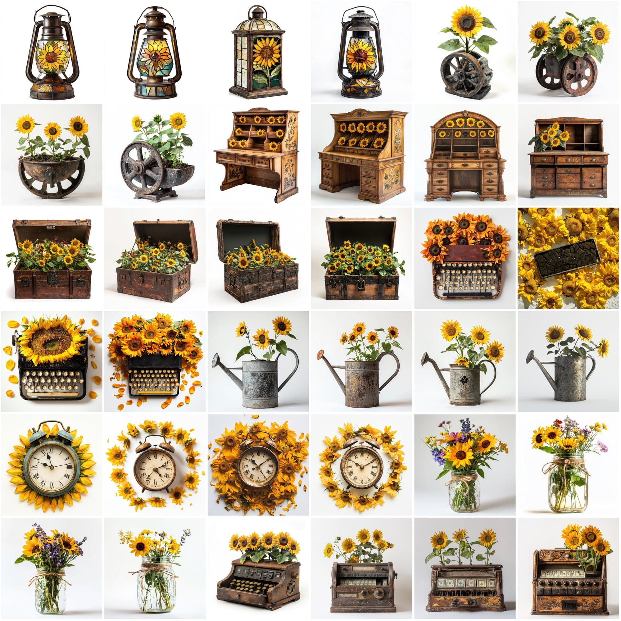 Sunflower Lover's Image Bundle - 320 JPG Images Digital Download Sumobundle