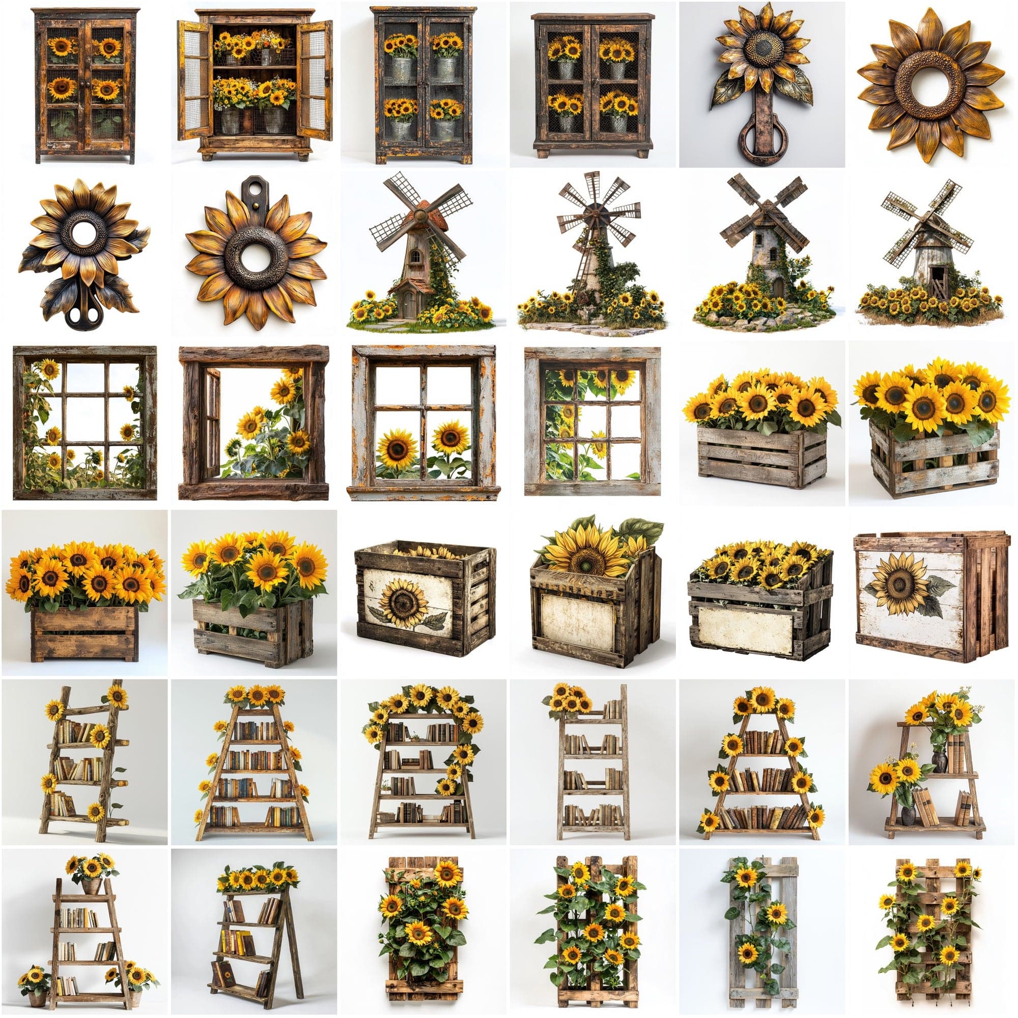 Sunflower Lover's Image Bundle - 320 JPG Images Digital Download Sumobundle