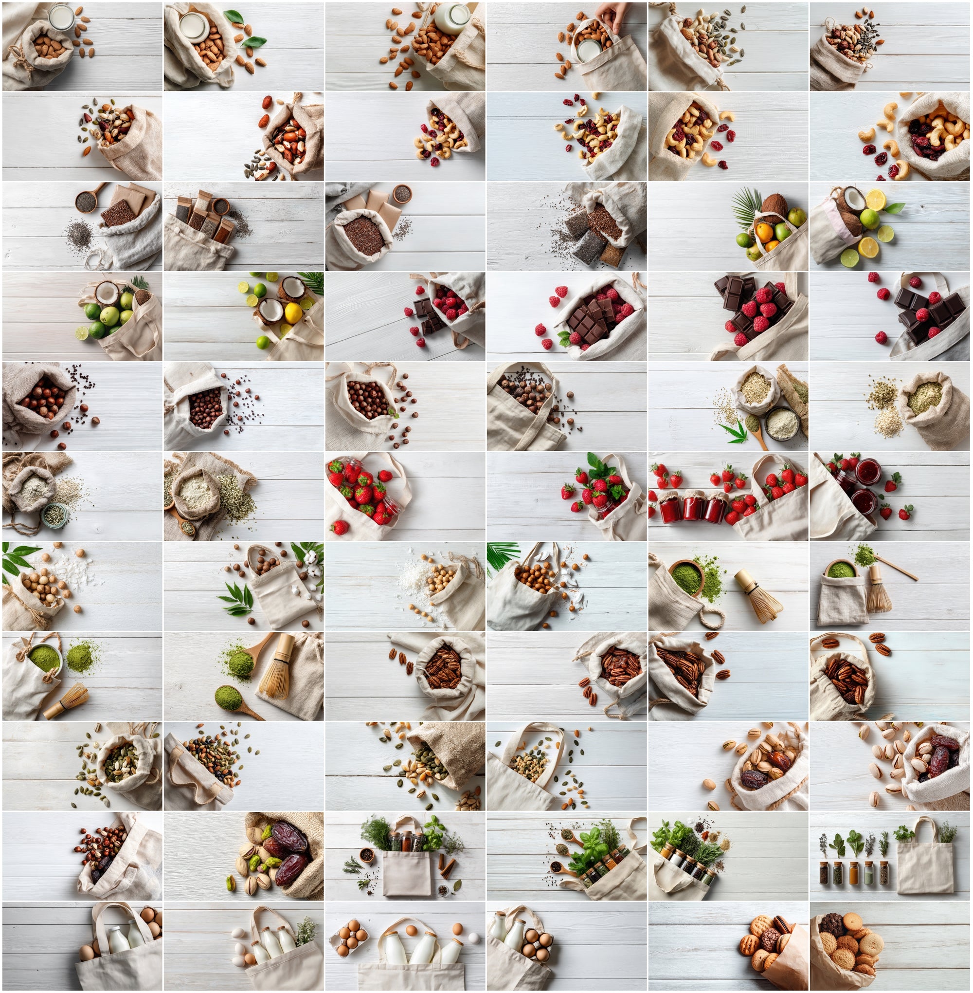 625 Top-View Hero Background Images for Food Brands