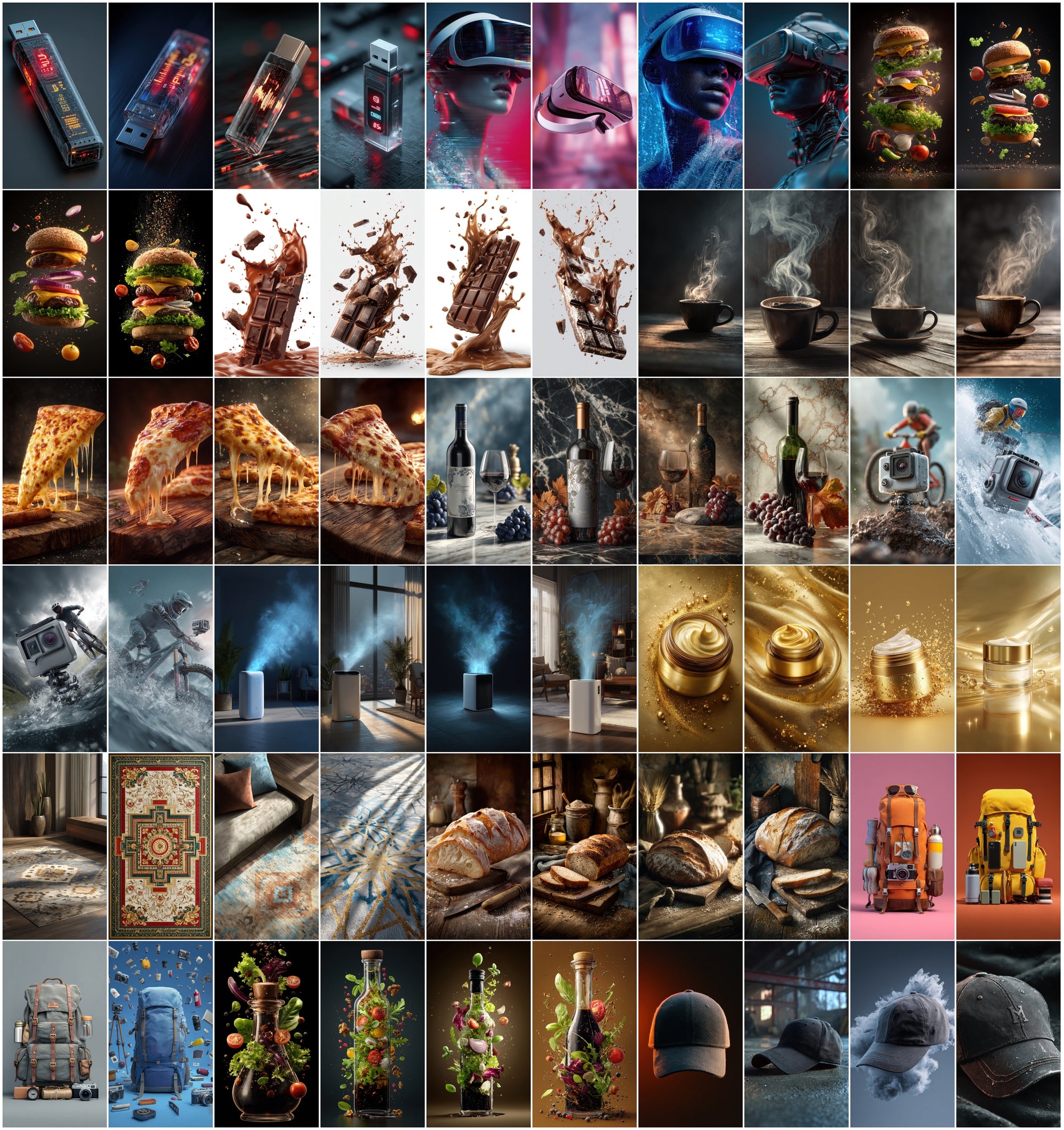 620 Hyper-Realistic Advertising Photos Bundle | Food, Beauty, Tech & Lifestyle Images