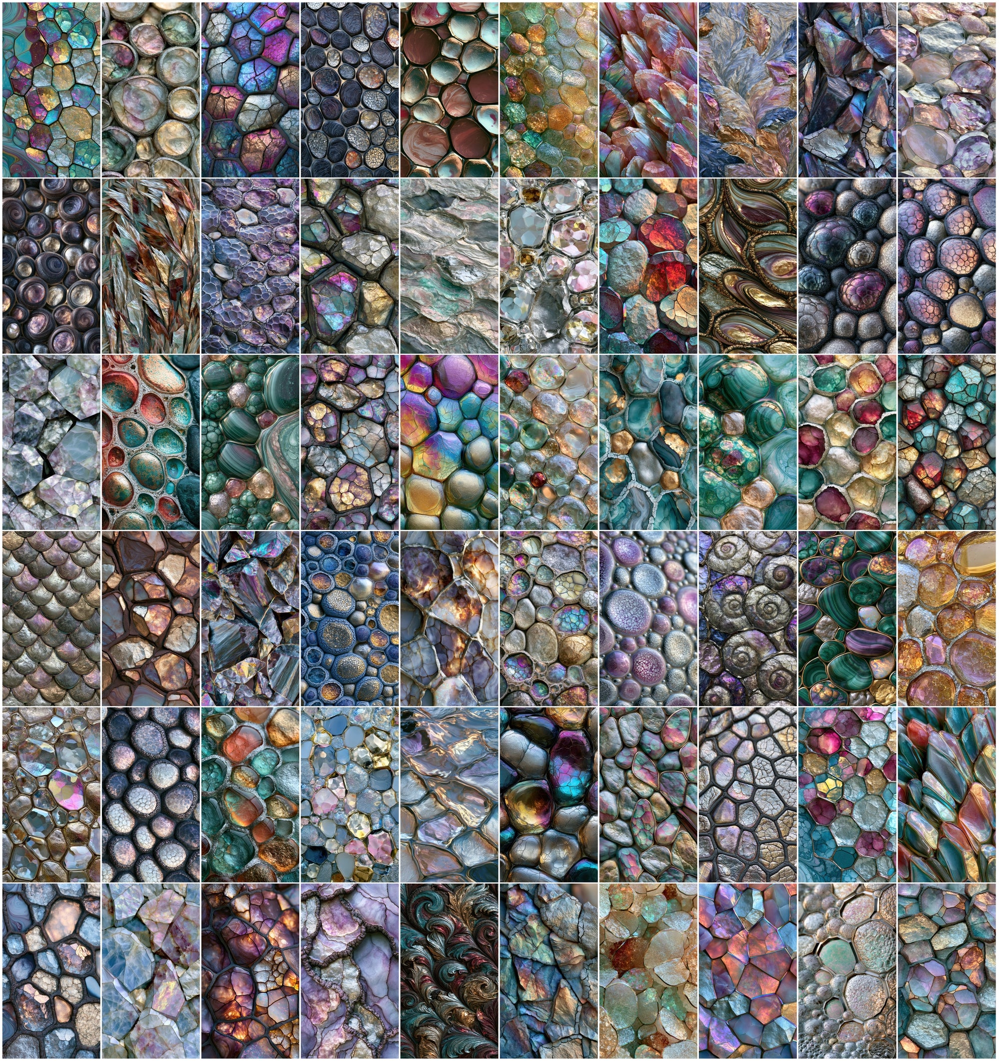 640 Abstract Iridescent Background Images | Textured Metallic Digital Paper Pack for Print & Design