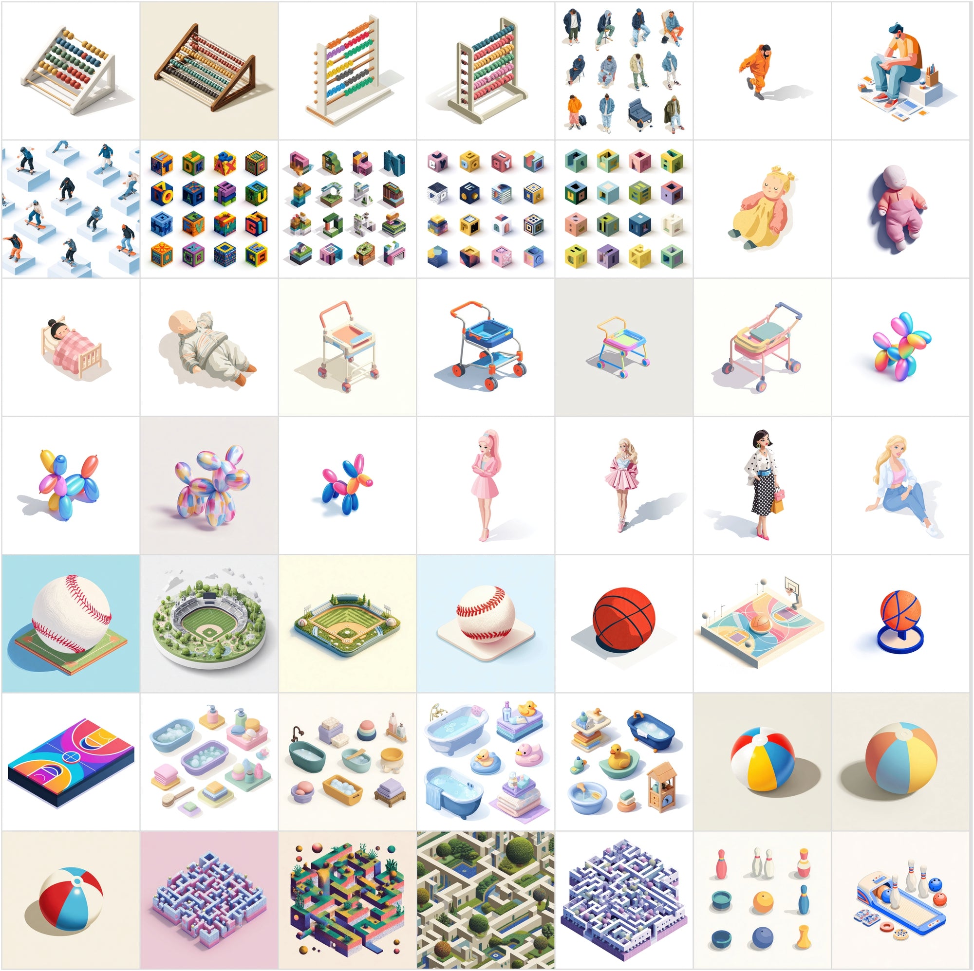 431 Isometric Toy Illustrations